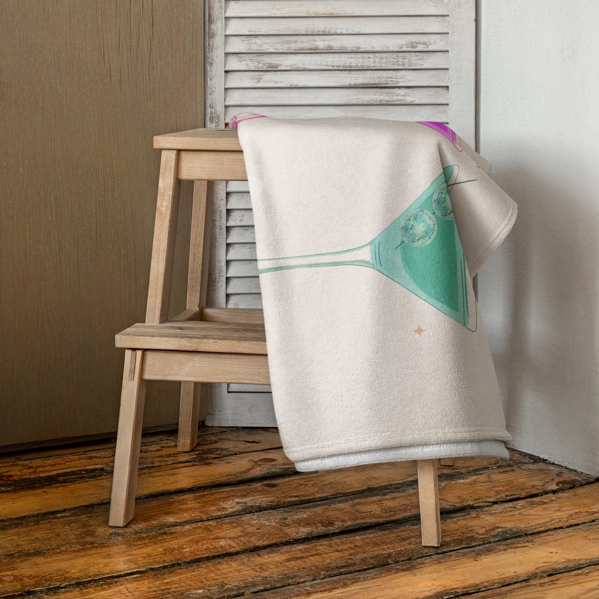 Disco Ball Martini Glasses - Beach Towel