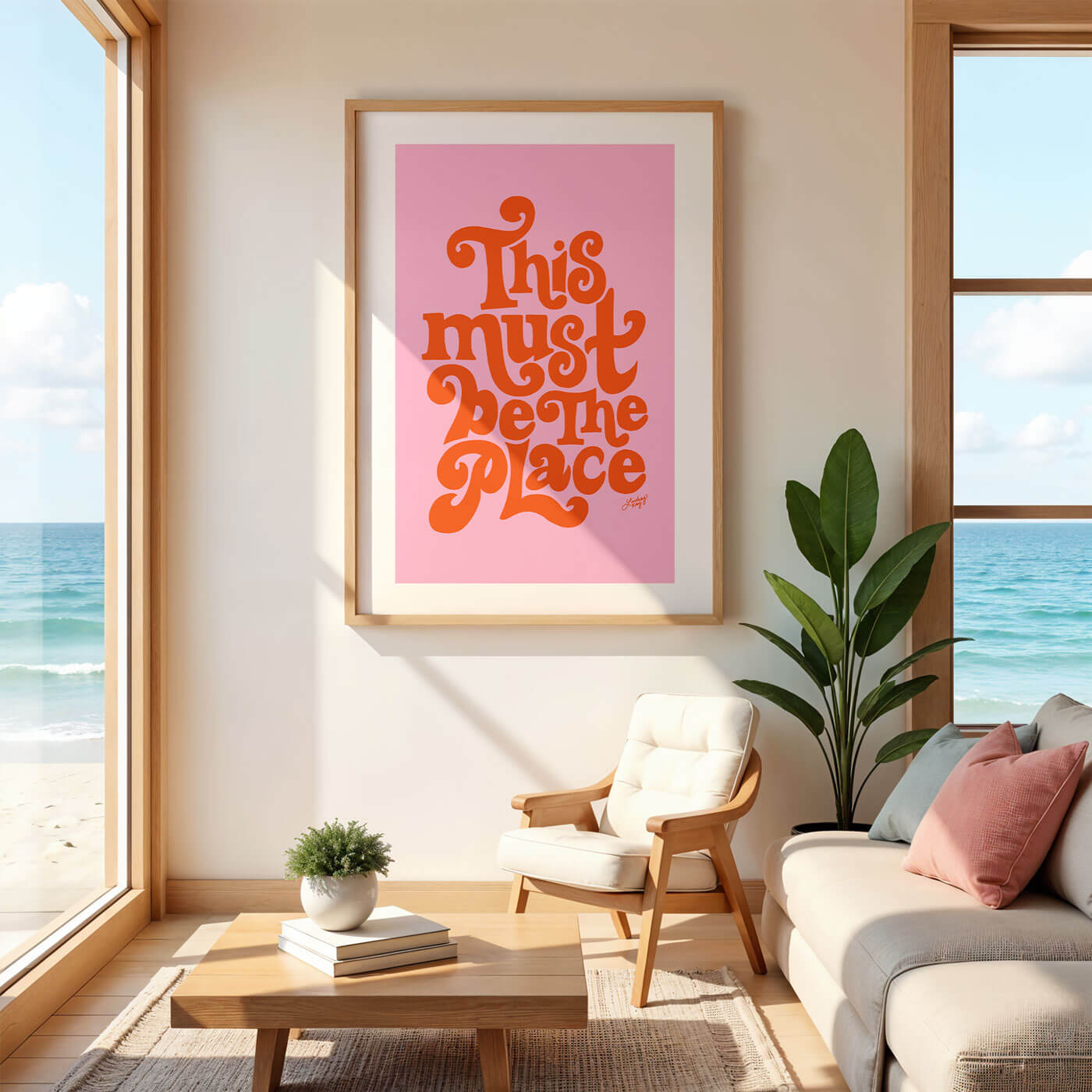 This Must Be The Place (Pink Palette) - Art Print - Lindsey Kay Collective
