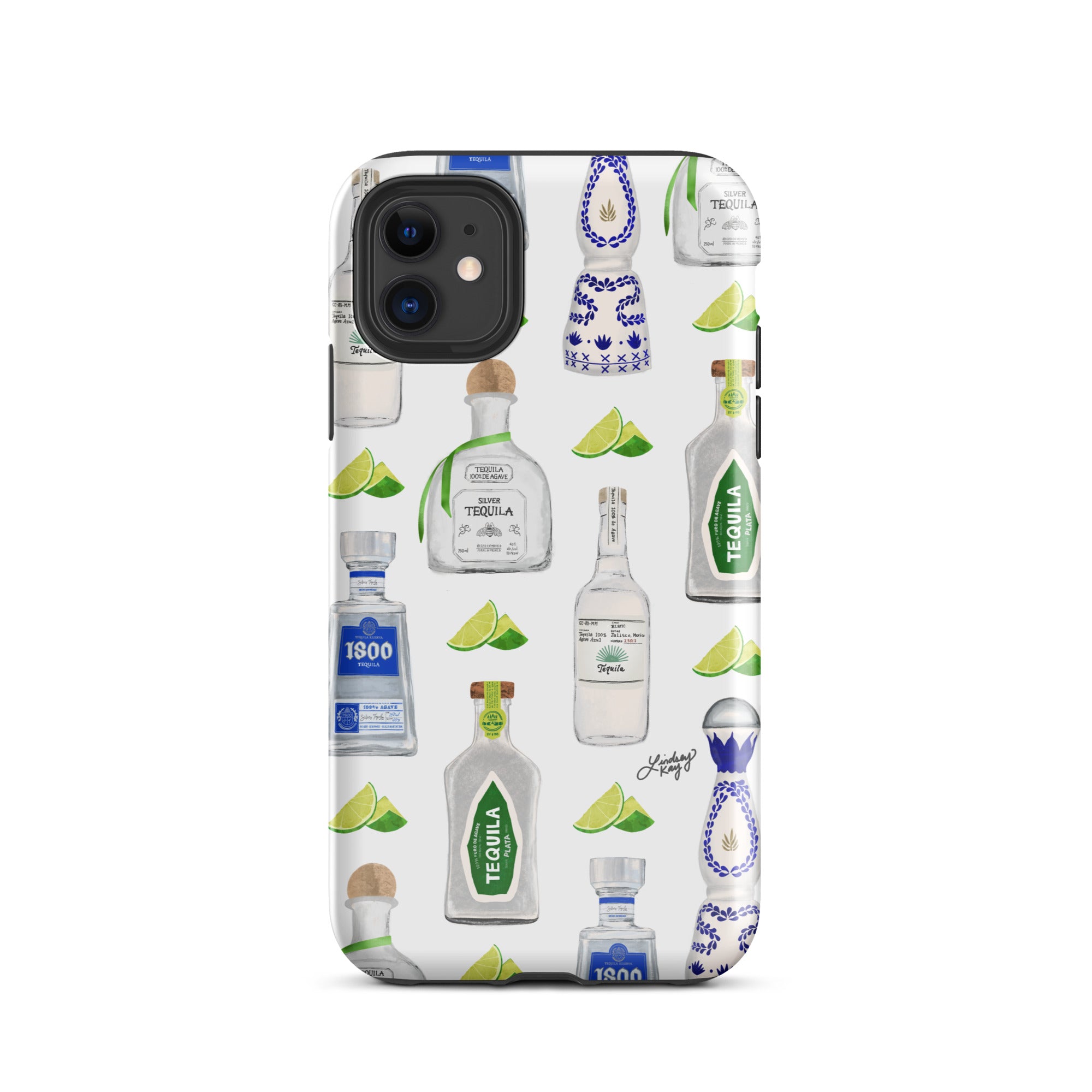 Patrón de ilustración de botellas de tequila - Funda resistente para iPhone®