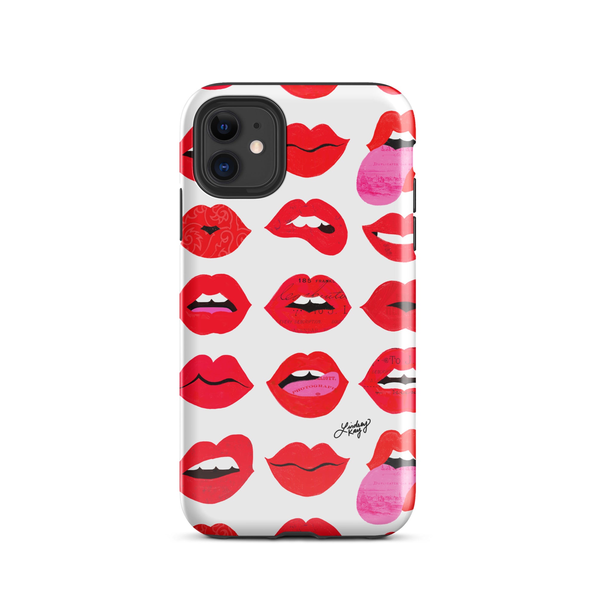 Labios rojos de amor - Funda resistente para iPhone®