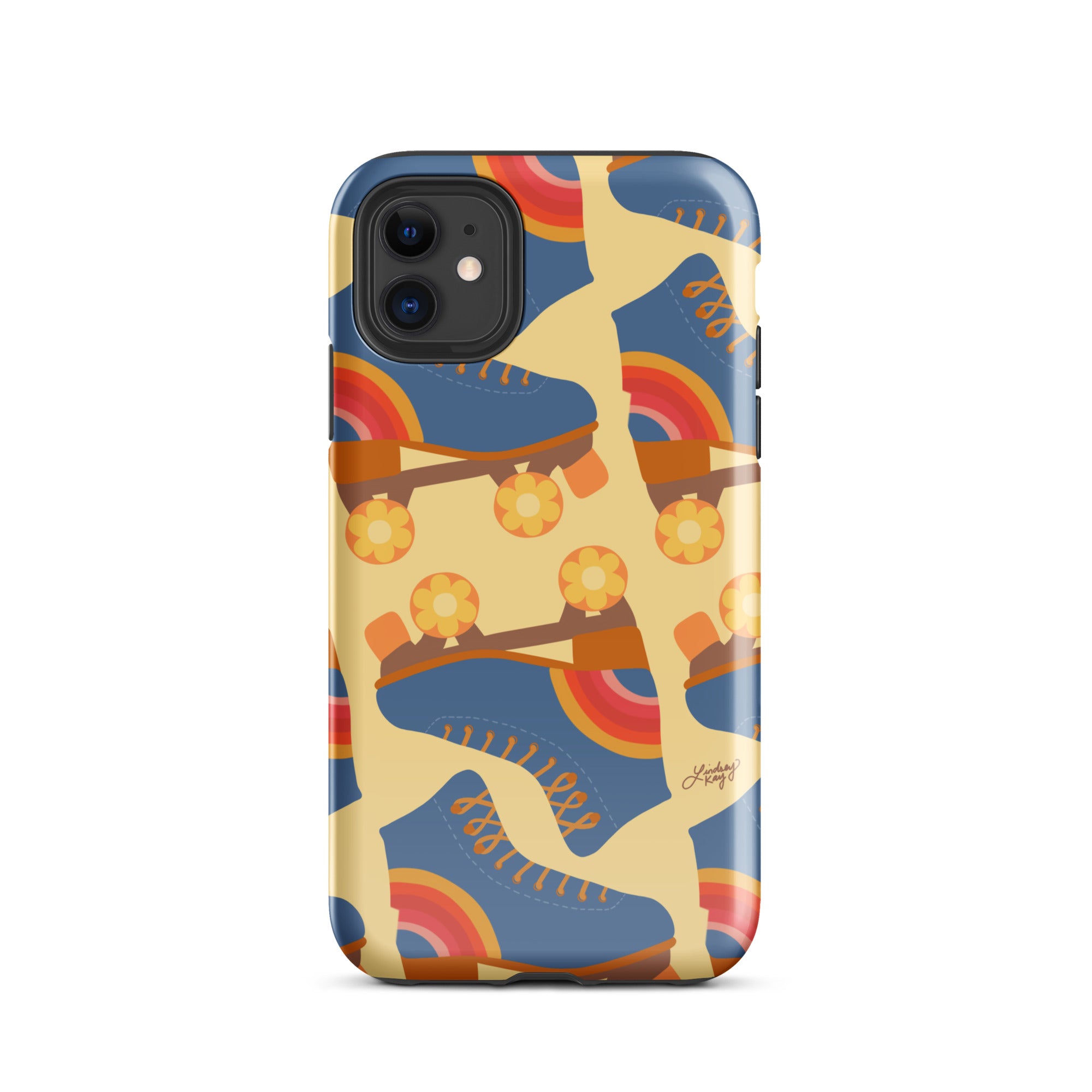 Ilustración de patines retro - Funda resistente para iPhone®