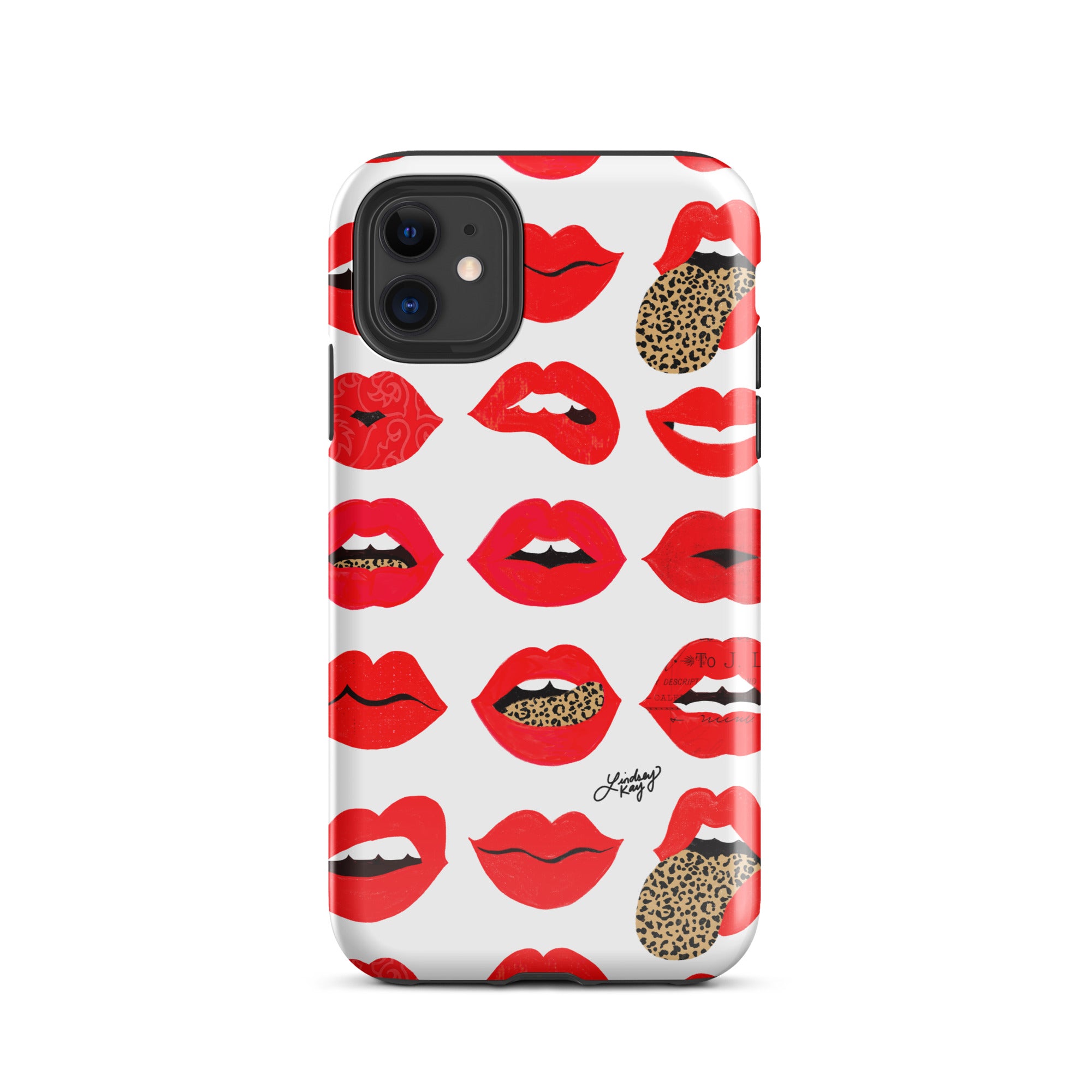 Labios de amor de leopardo - Funda resistente para iPhone®