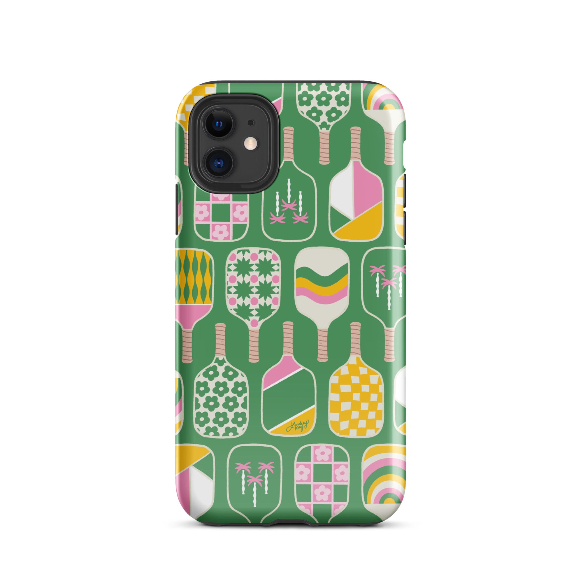 pickleball pickle ball paddle tennis phone case iphone cover tough shockproof mobile accessories cute trendy preppy gift Lindsey Kay Collective