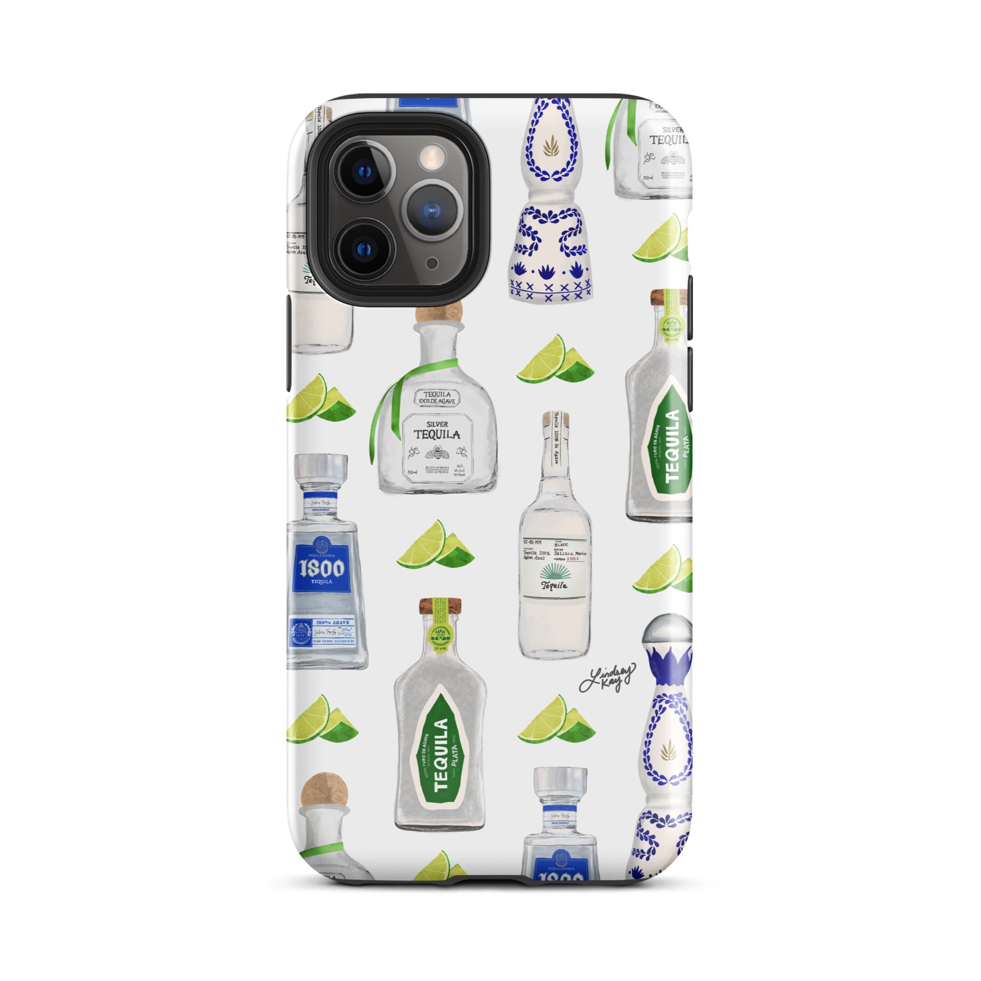 Patrón de ilustración de botellas de tequila - Funda resistente para iPhone®