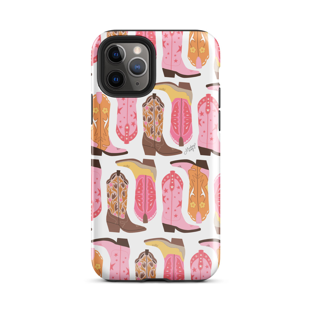 Pink Cowboy Boots Illustration - Tough Case for iPhone®