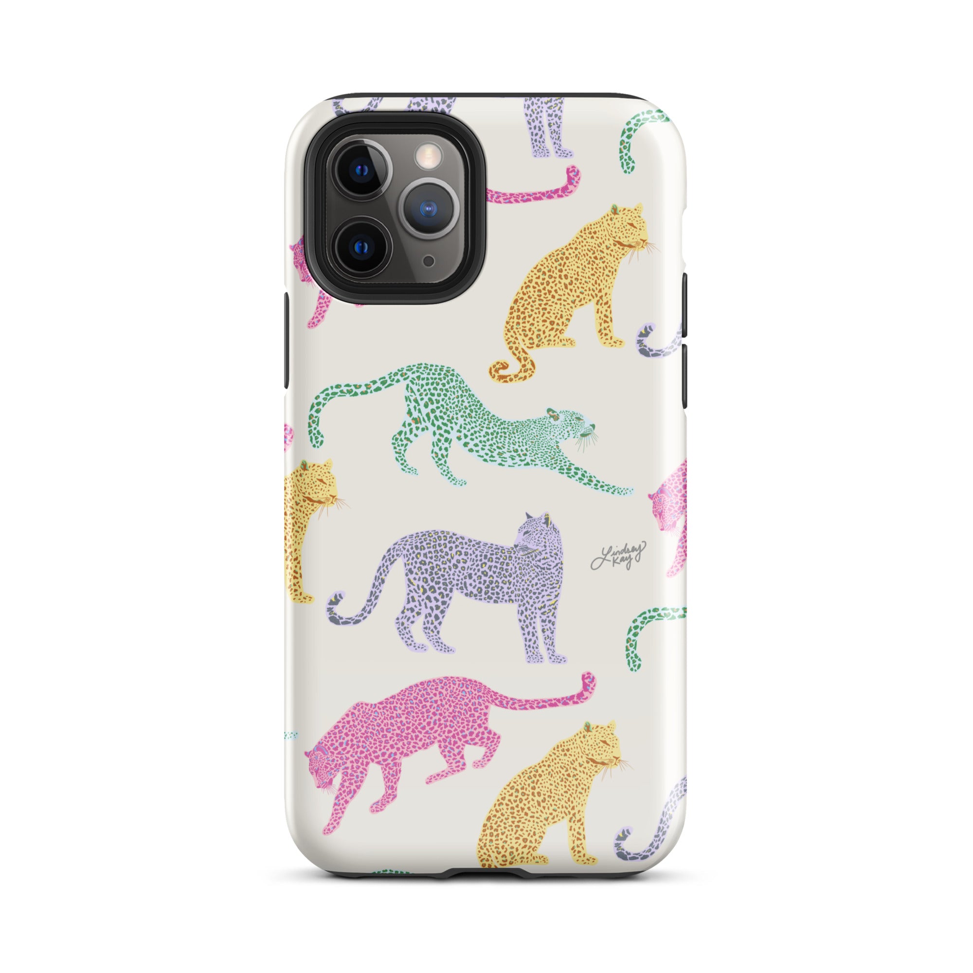 Ilustración de leopardos coloridos - Funda resistente para iPhone®