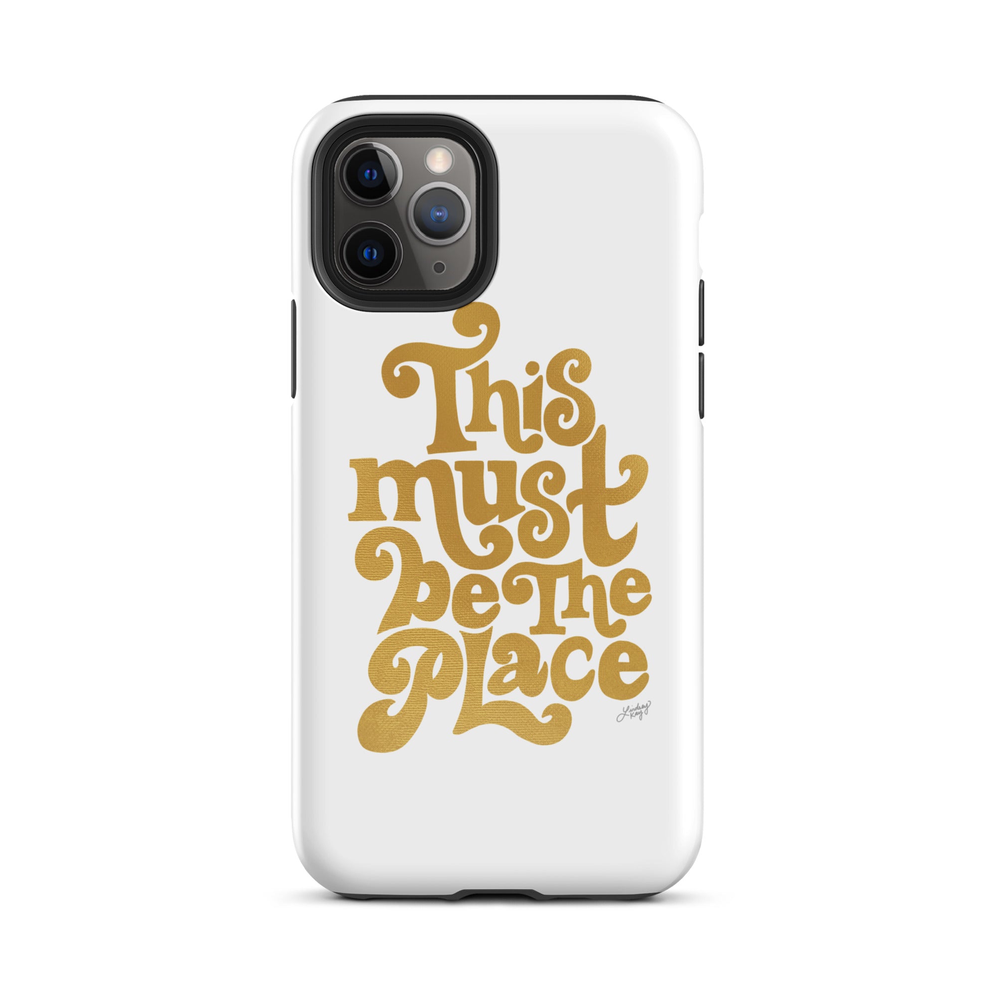 This must be the place gold lettering lindsey kay collective iphone 15 phone case protective trendy durable tough 