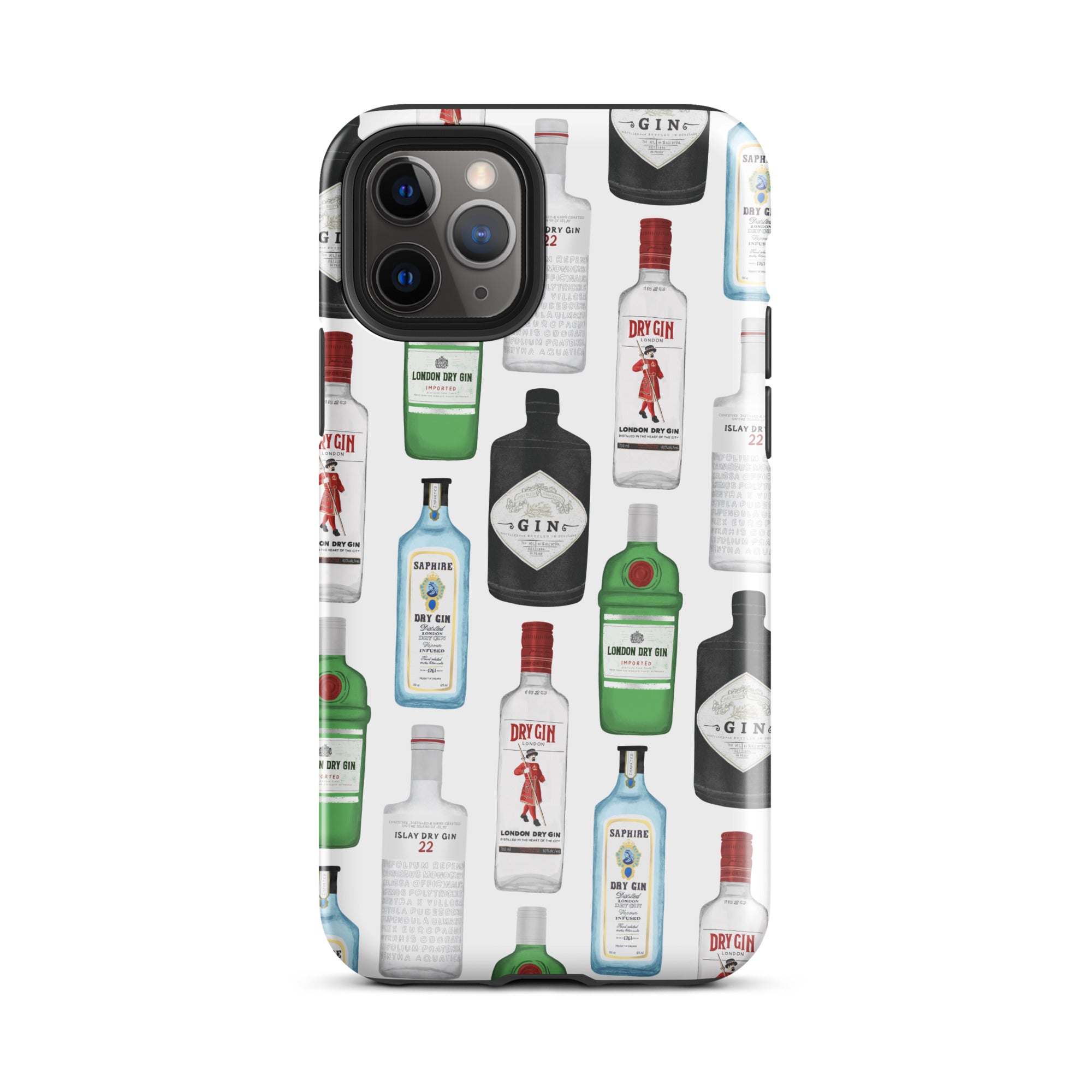 Ilustración de botellas de ginebra - Funda resistente para iPhone®
