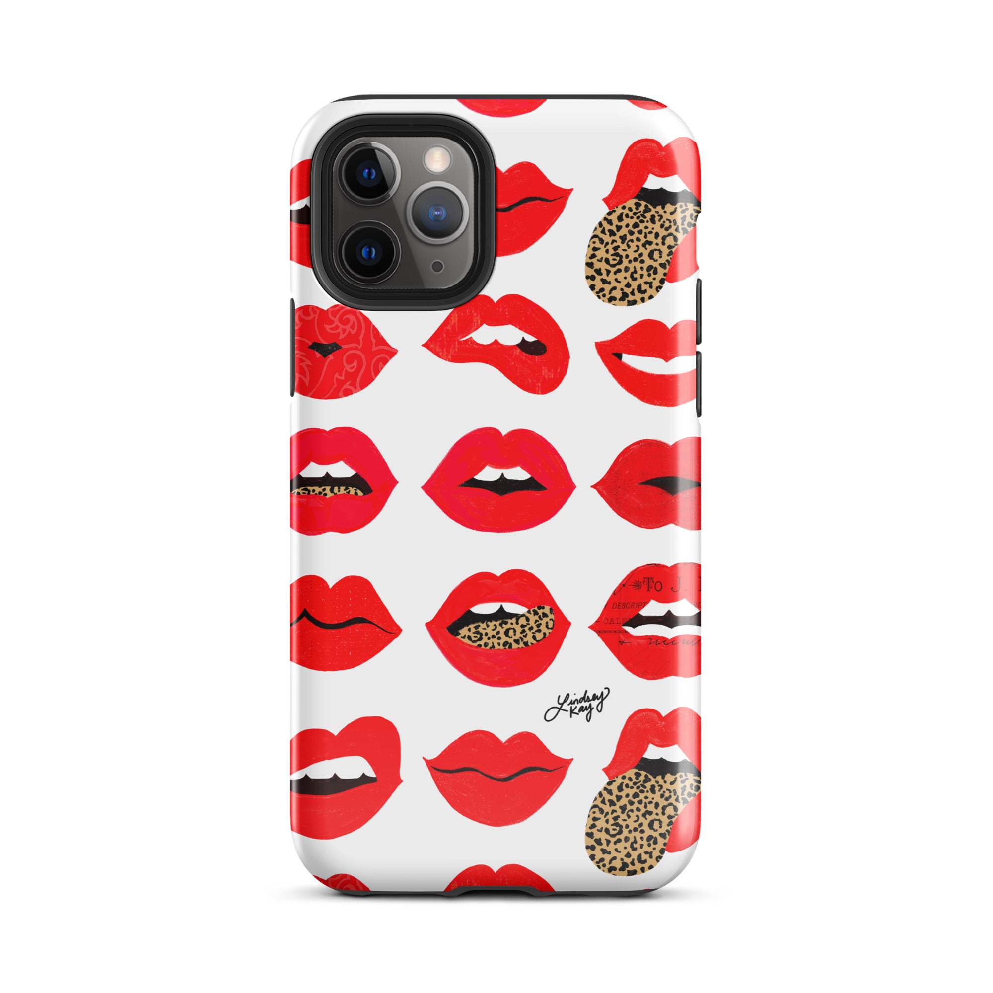 Labios de amor de leopardo - Funda resistente para iPhone®