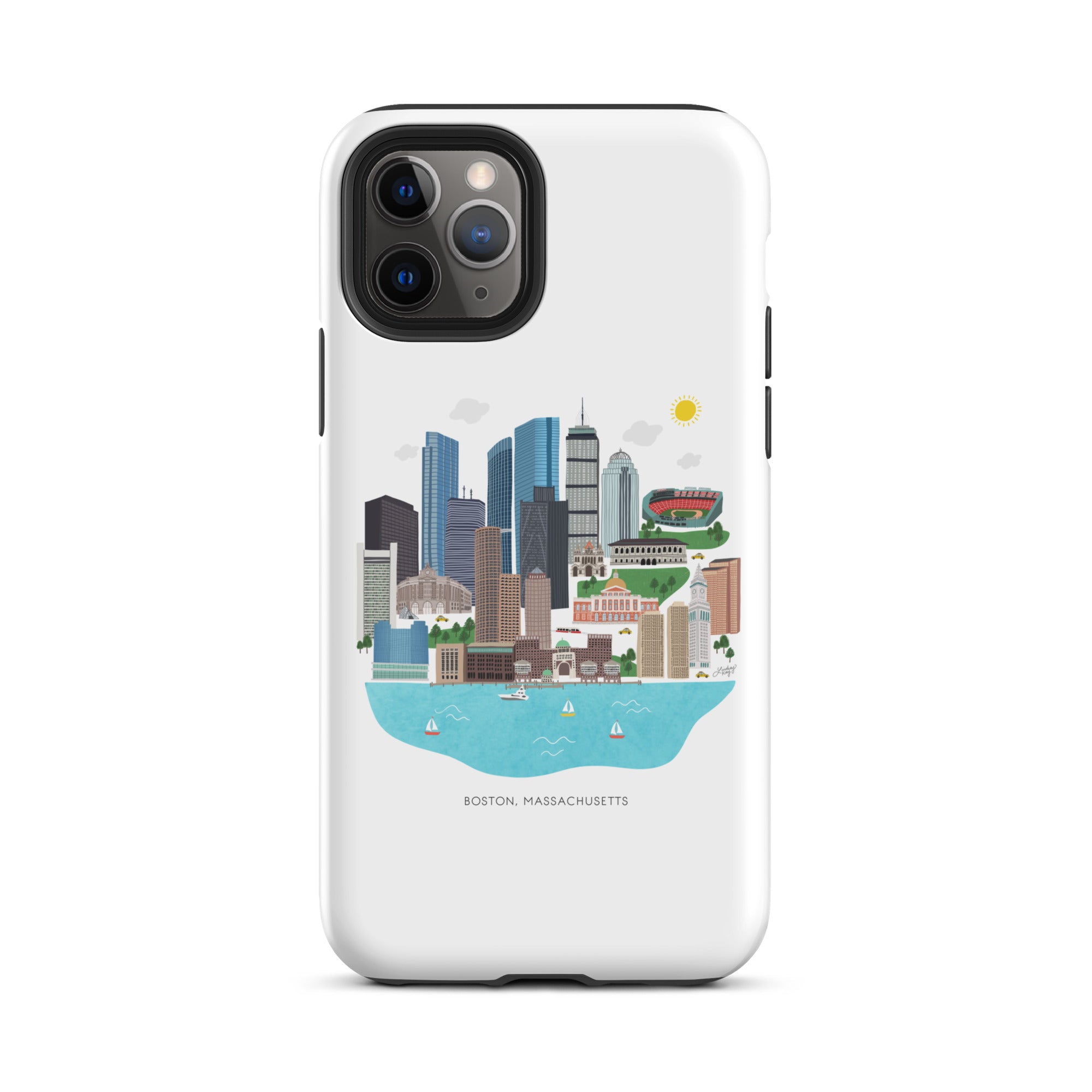 Illustration de l'horizon de Boston - Coque rigide pour iPhone®