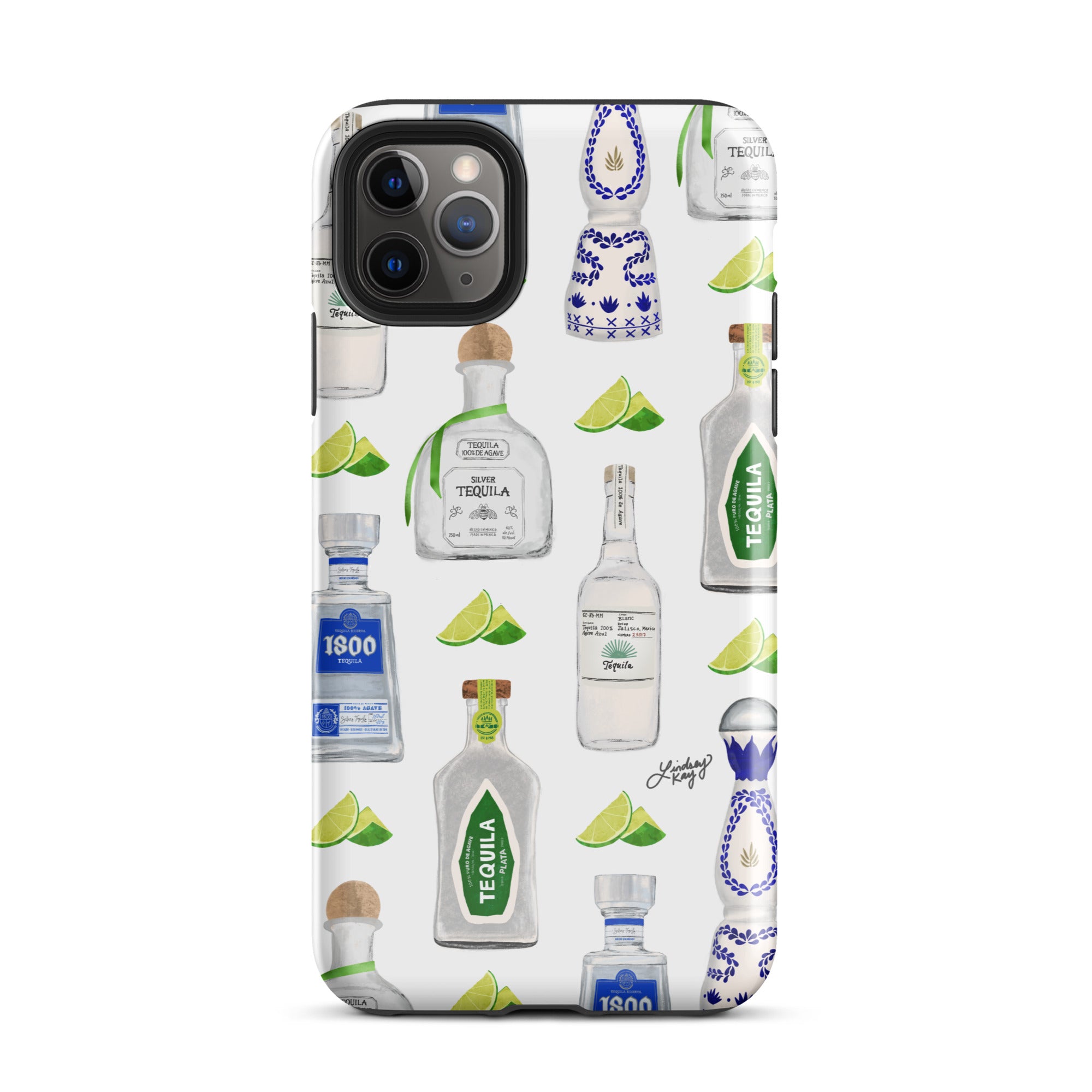 Patrón de ilustración de botellas de tequila - Funda resistente para iPhone®