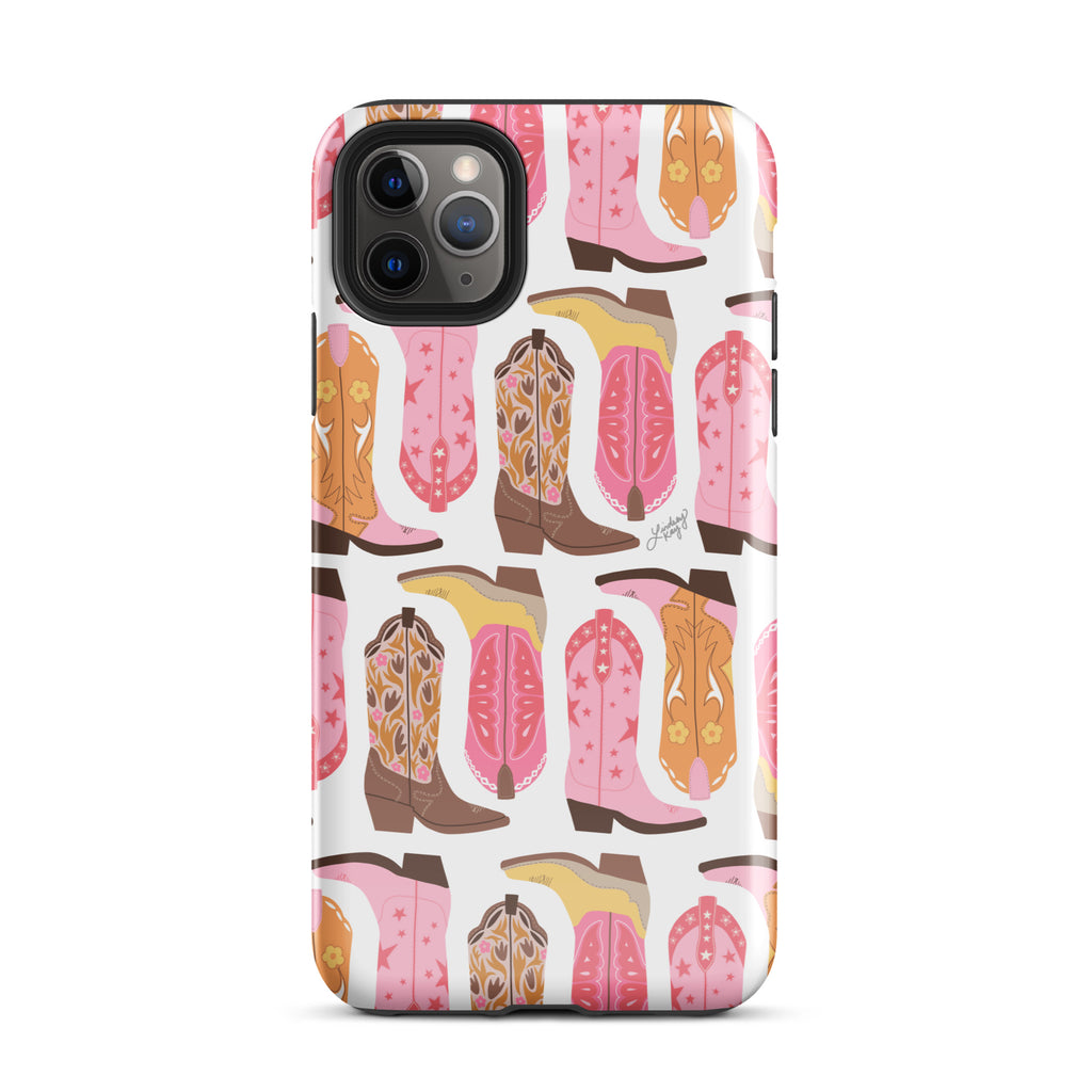 Pink Cowboy Boots Illustration - Tough Case for iPhone®