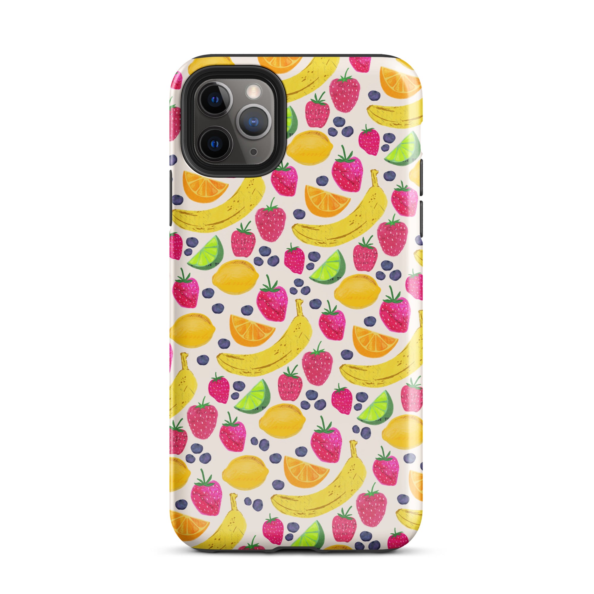 fruit illustration pattern bright colorful iphone 15 case cover lindsey kay collective