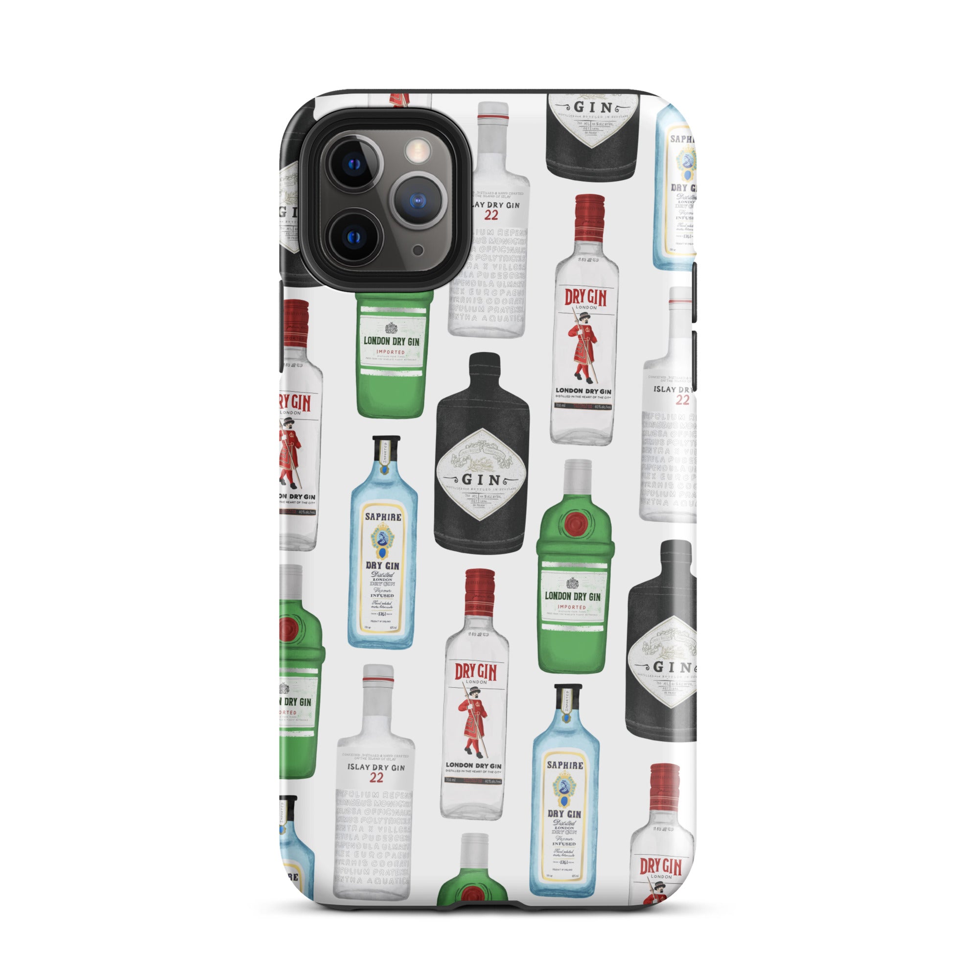 Ilustración de botellas de ginebra - Funda resistente para iPhone®