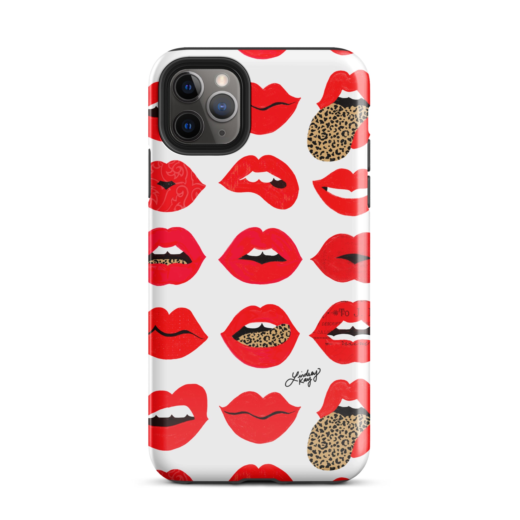 Labios de amor de leopardo - Funda resistente para iPhone®