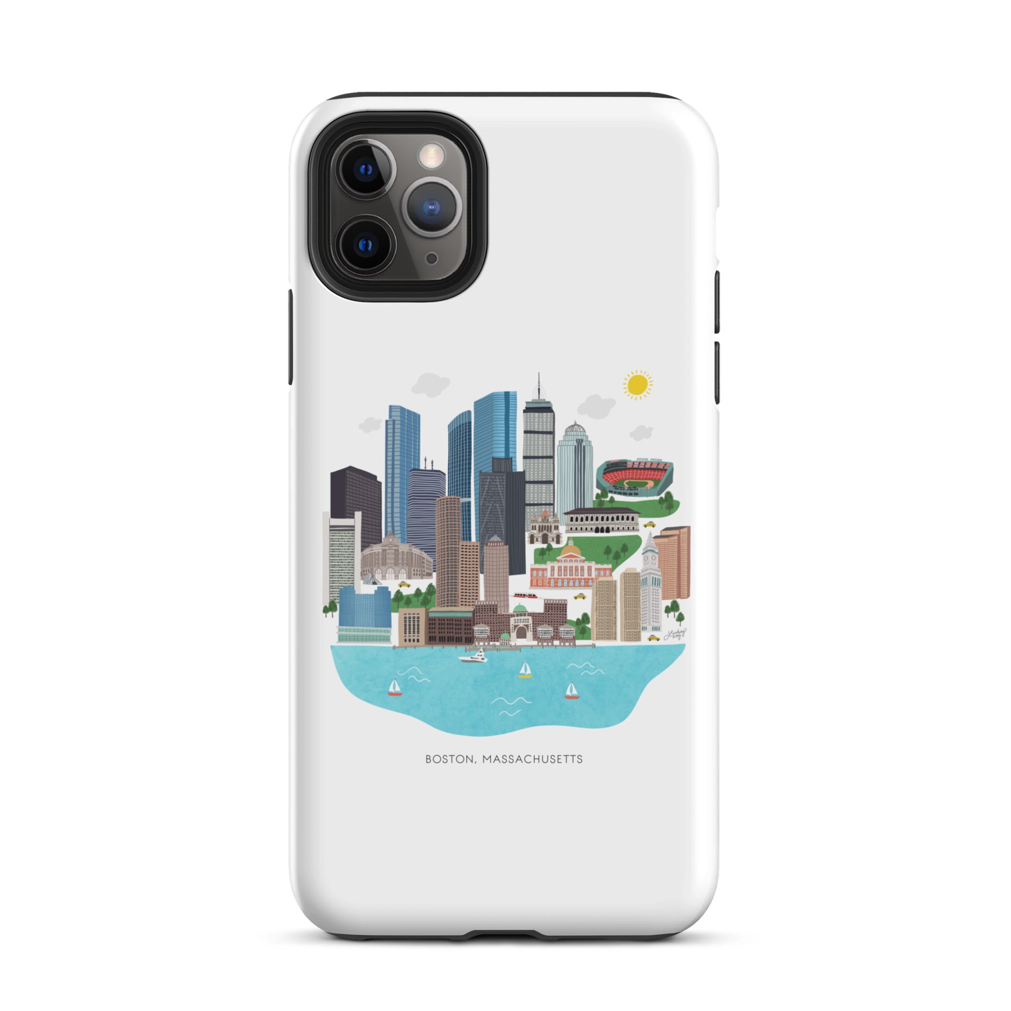 Illustration de l'horizon de Boston - Coque rigide pour iPhone®