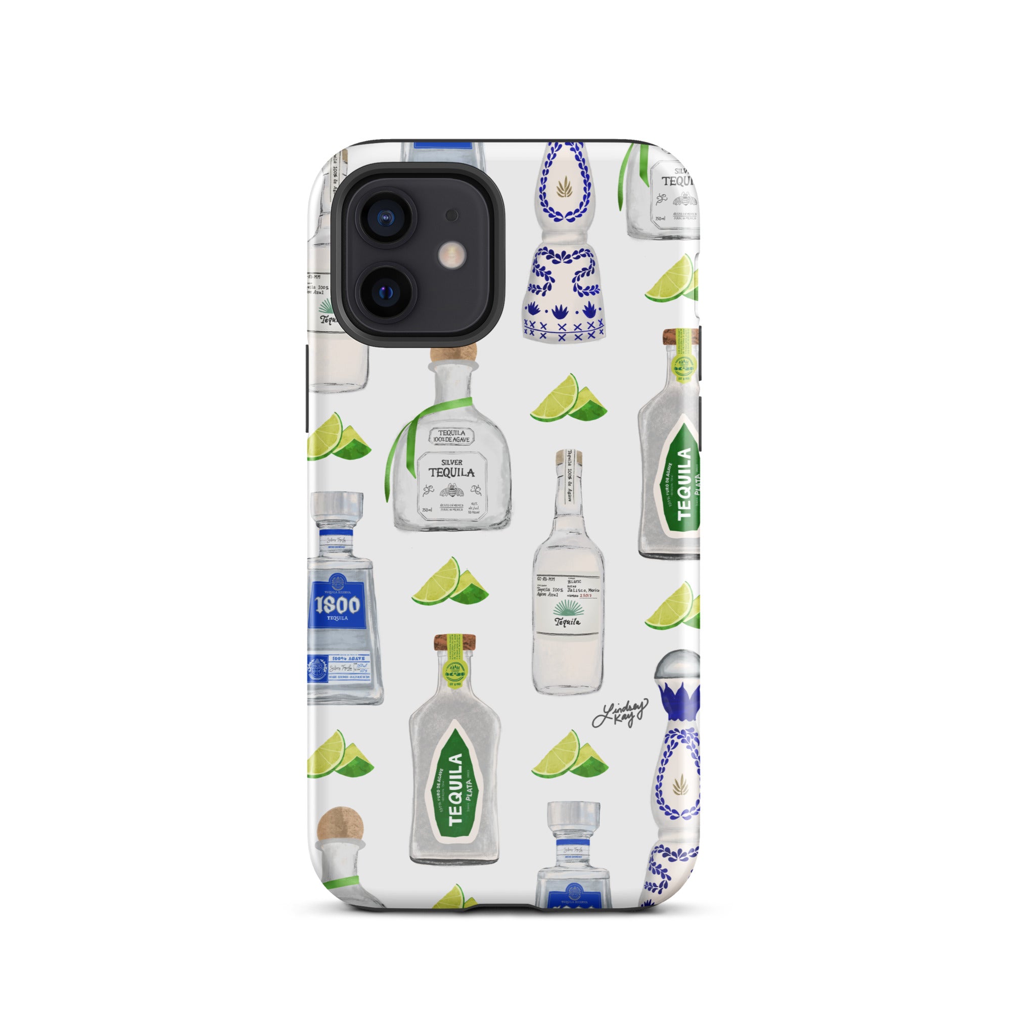 Patrón de ilustración de botellas de tequila - Funda resistente para iPhone®