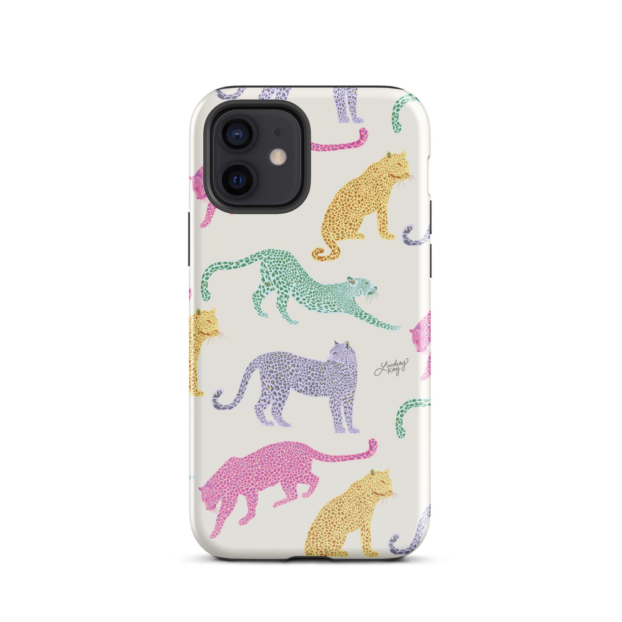Ilustración de leopardos coloridos - Funda resistente para iPhone®