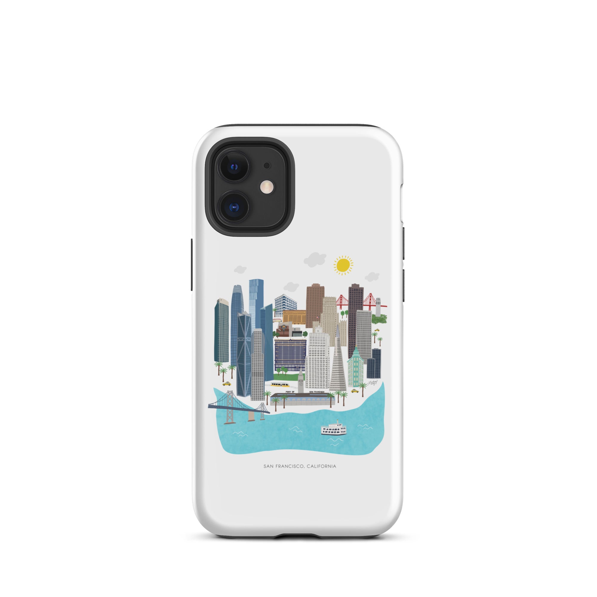 Ilustración del horizonte de San Francisco - Funda resistente para iPhone®