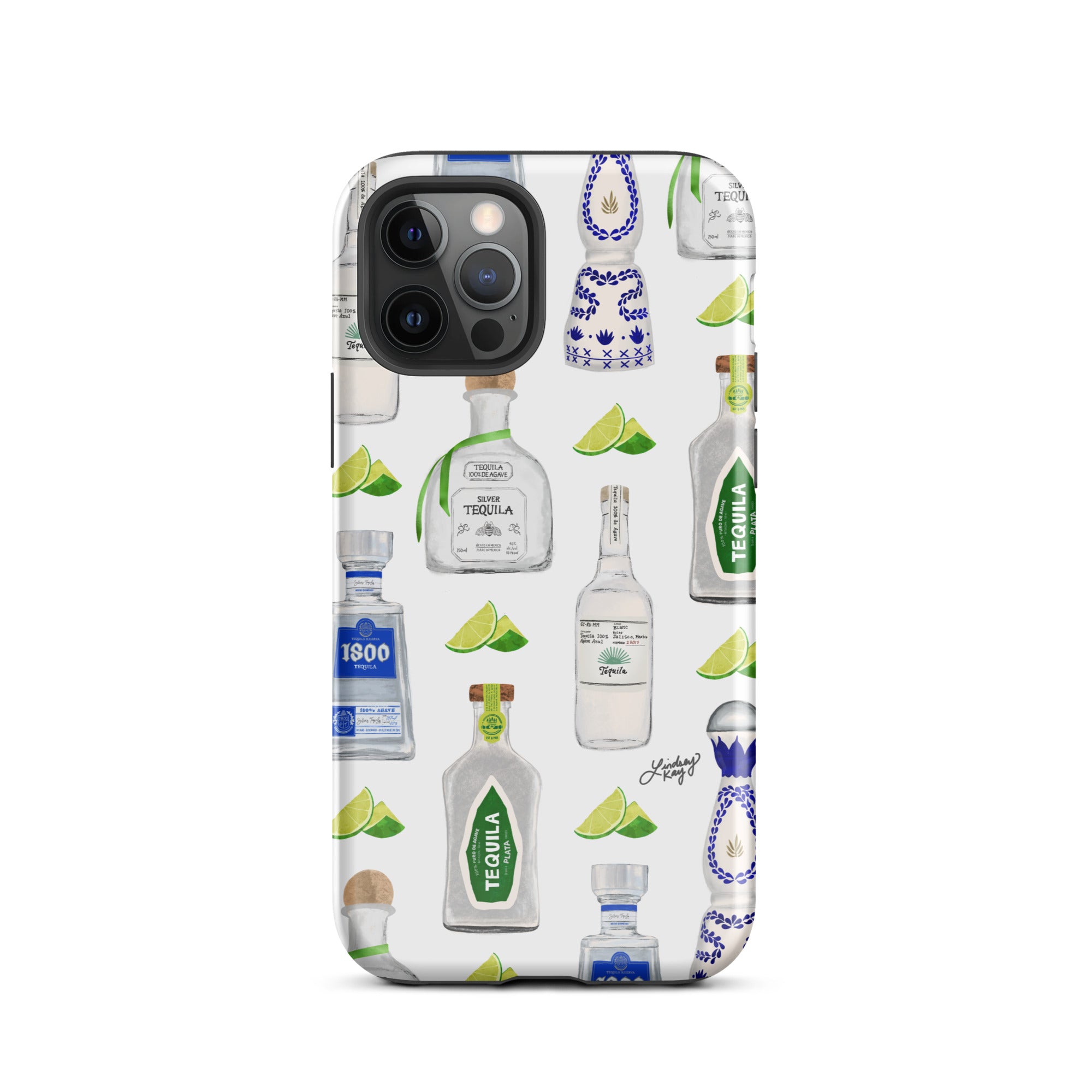 Patrón de ilustración de botellas de tequila - Funda resistente para iPhone®