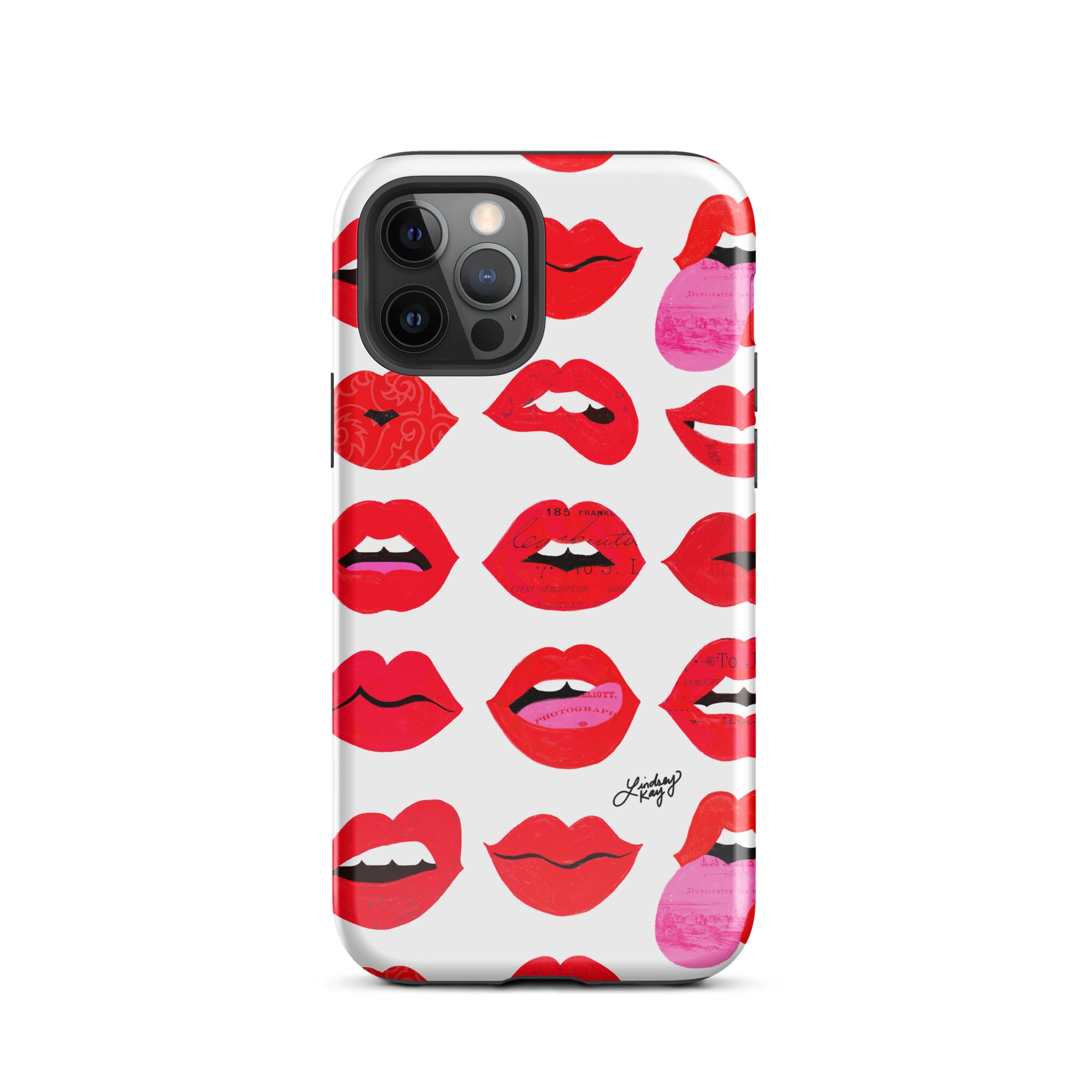 Labios rojos de amor - Funda resistente para iPhone®