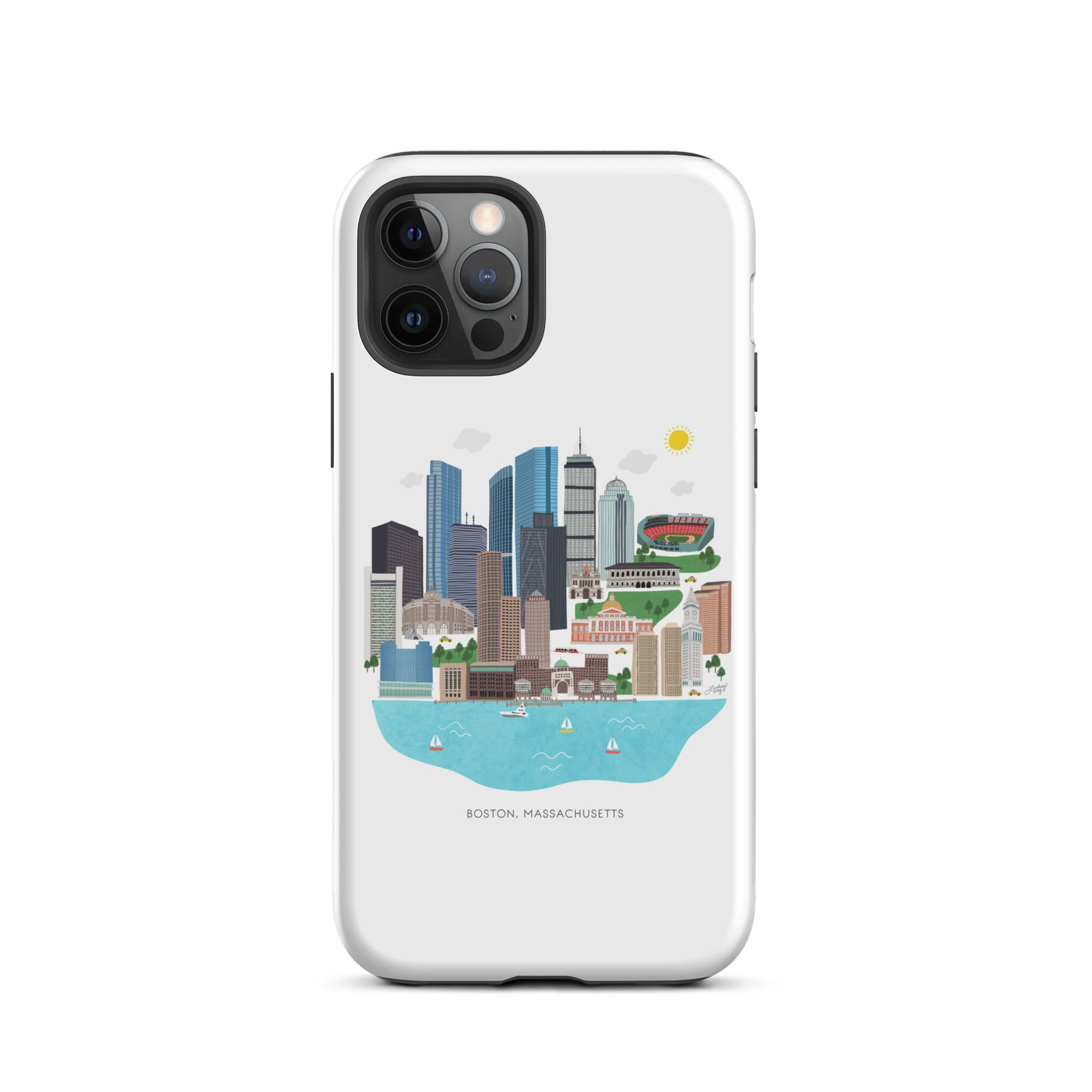 Illustration de l'horizon de Boston - Coque rigide pour iPhone®
