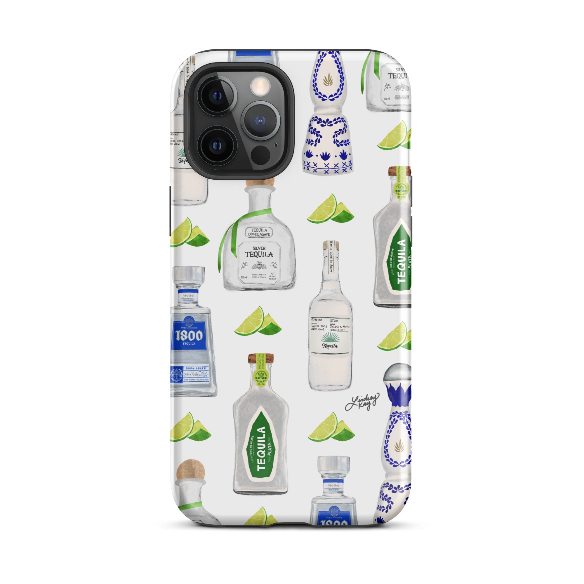 Patrón de ilustración de botellas de tequila - Funda resistente para iPhone®