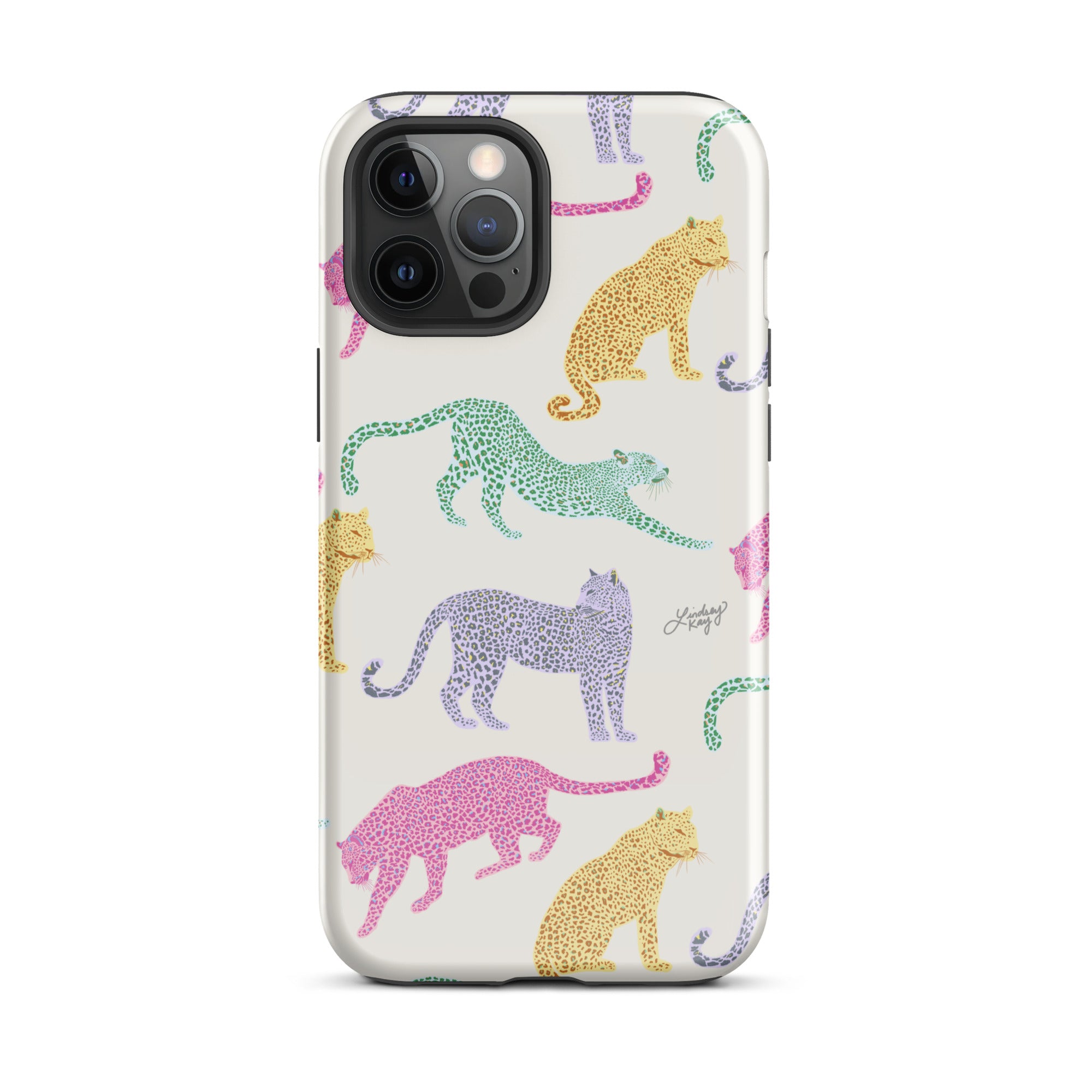 Ilustración de leopardos coloridos - Funda resistente para iPhone®