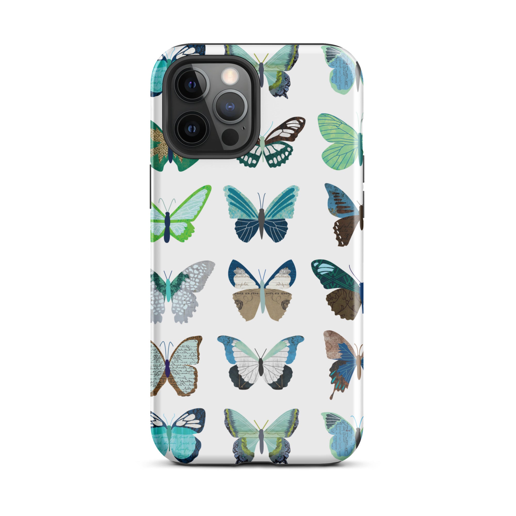 Mariposas verdes y azules - Funda resistente para iPhone®