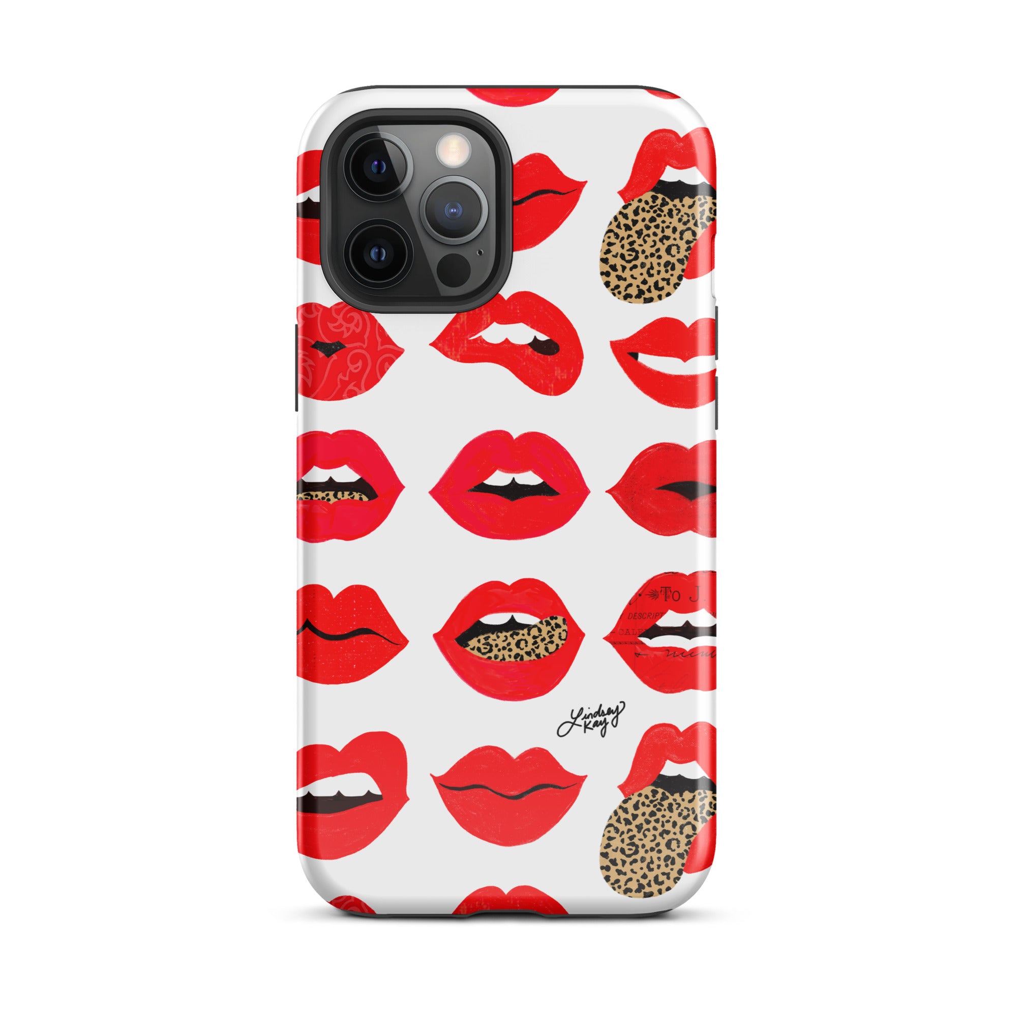 Labios de amor de leopardo - Funda resistente para iPhone®