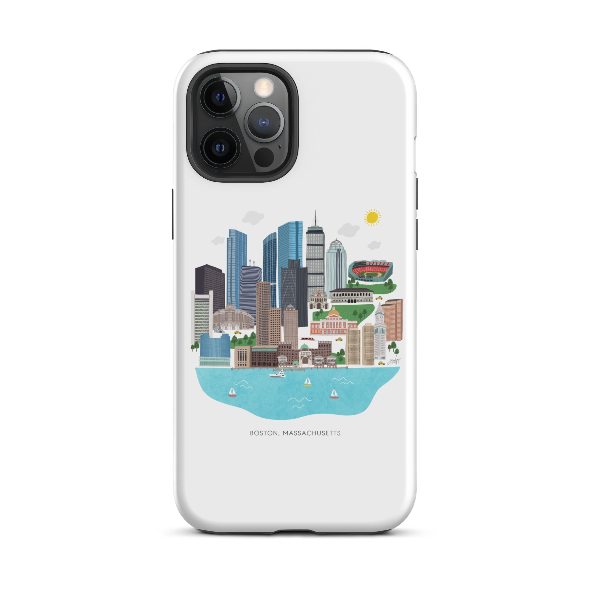 Illustration de l'horizon de Boston - Coque rigide pour iPhone®