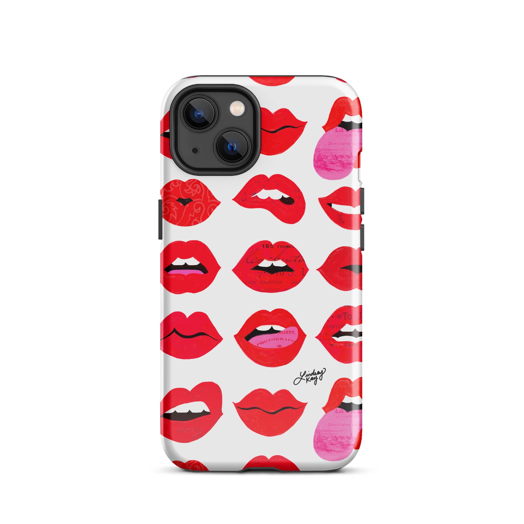 Labios rojos de amor - Funda resistente para iPhone®