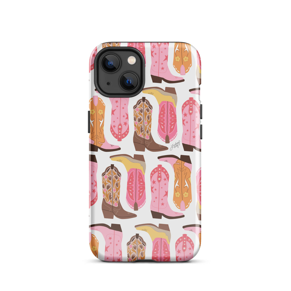 Pink Cowboy Boots Illustration - Tough Case for iPhone®