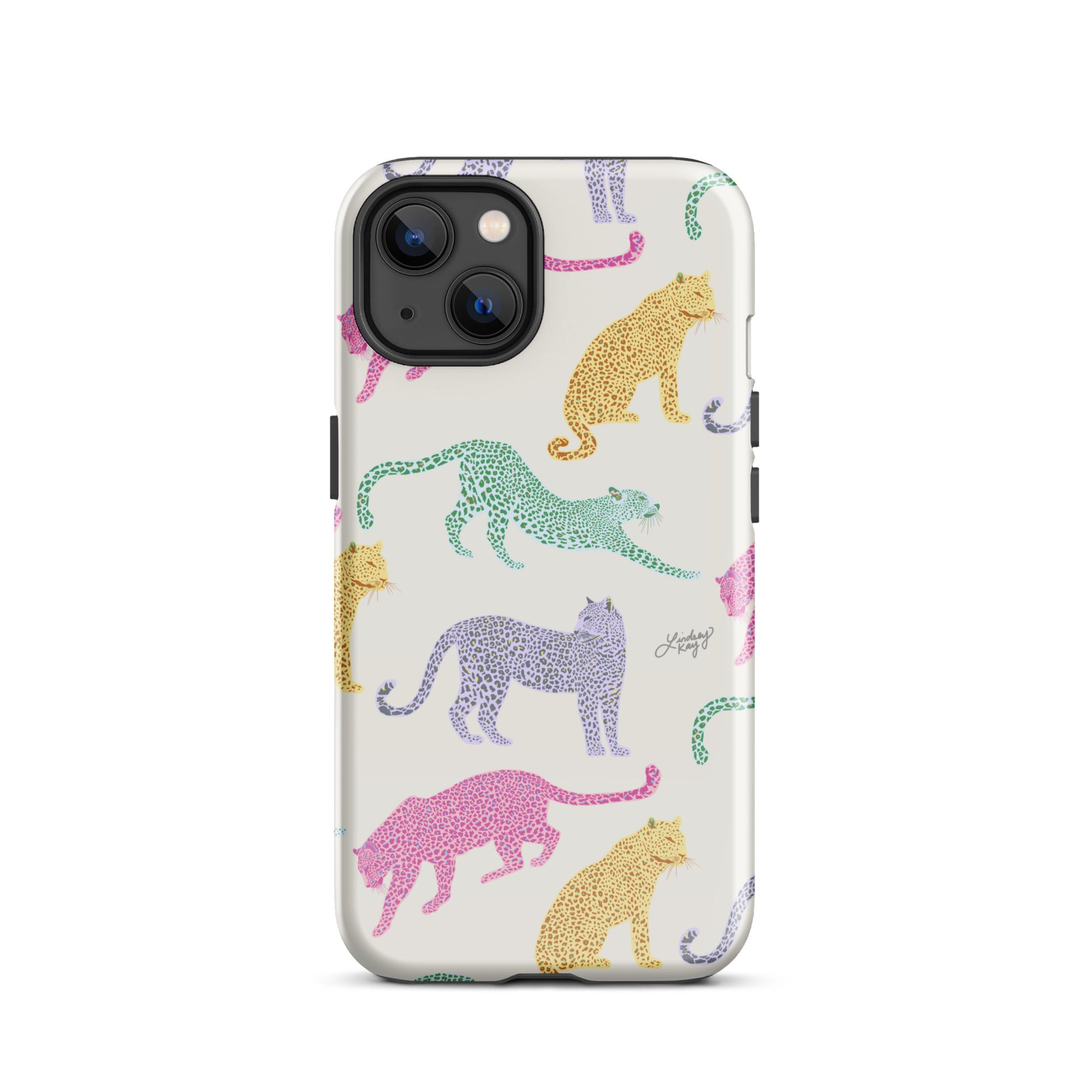 Ilustración de leopardos coloridos - Funda resistente para iPhone®