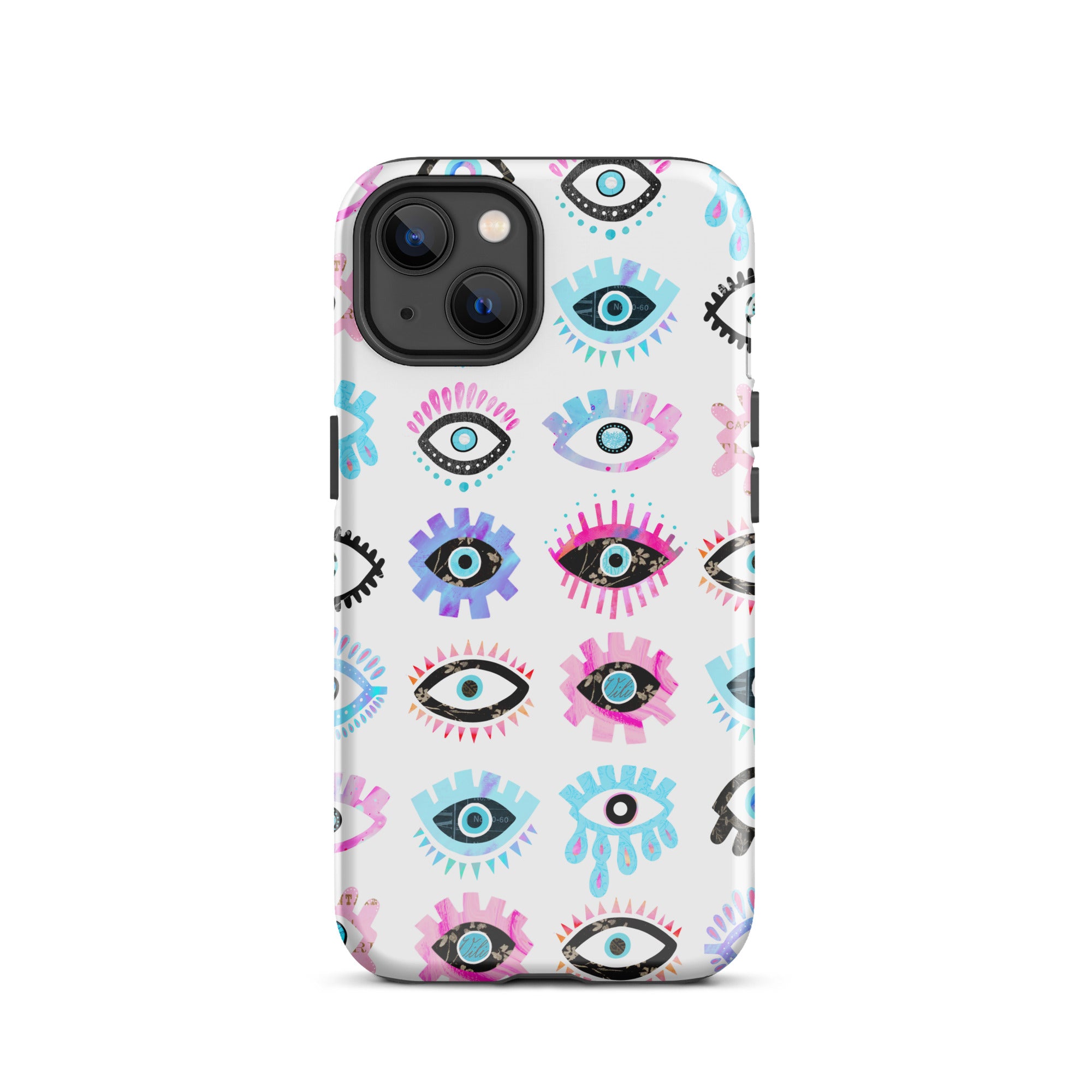 Evil Eyes (Rose/Bleu) - Coque rigide pour iPhone®