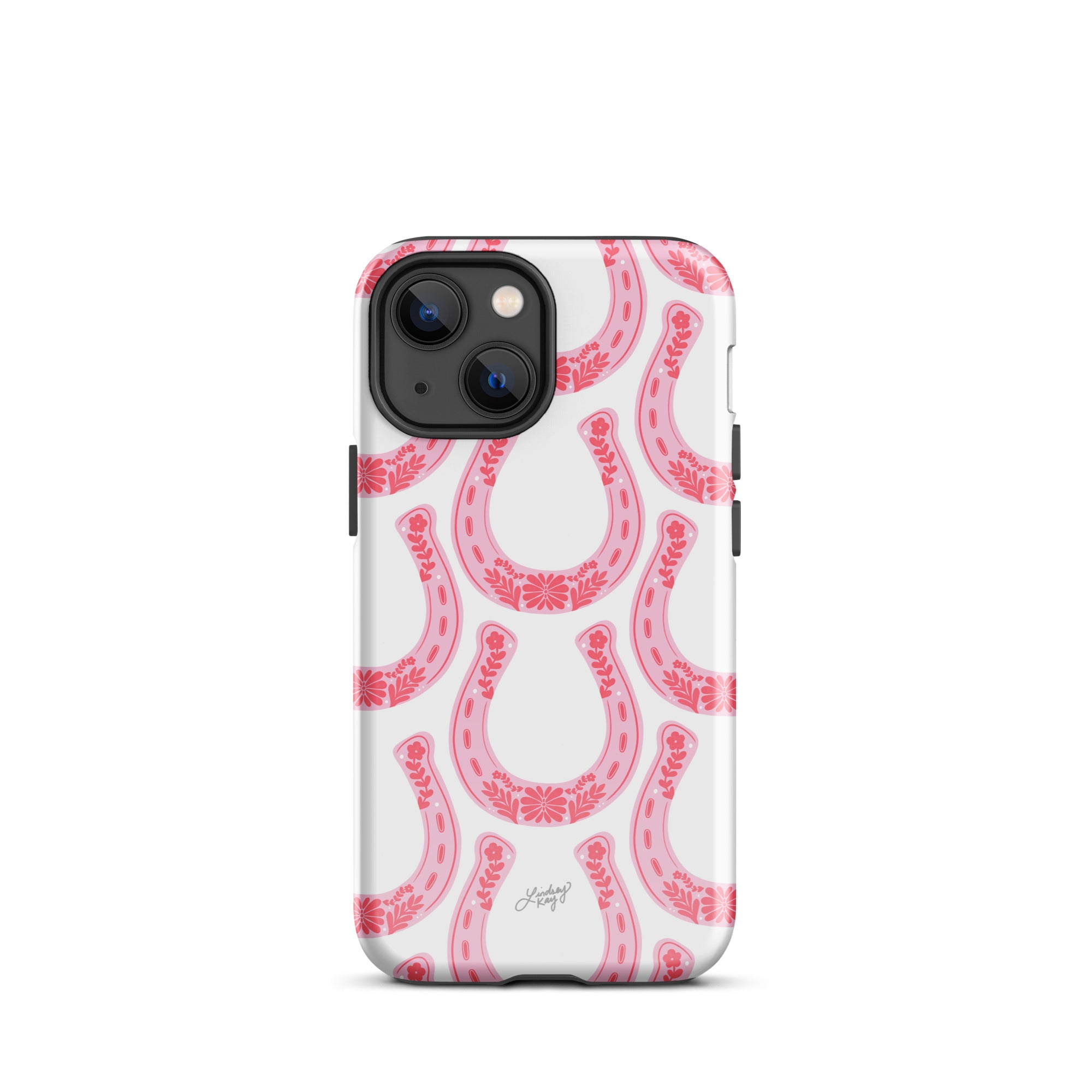 Patrón de herradura floral rosa - Funda resistente para iPhone®