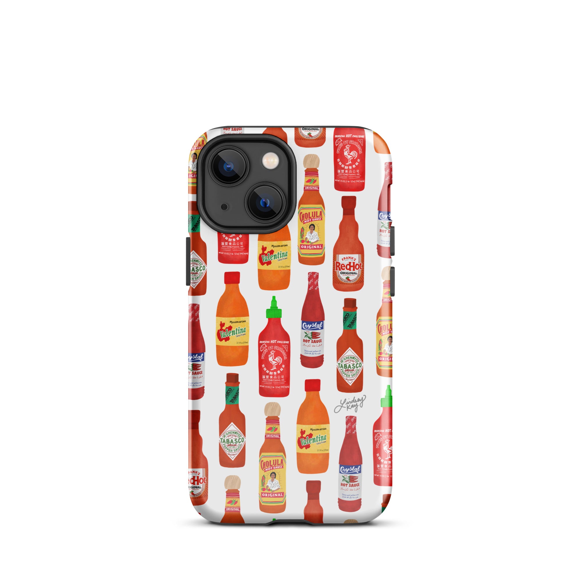 Ilustración de botellas de salsa picante - Funda resistente para iPhone®