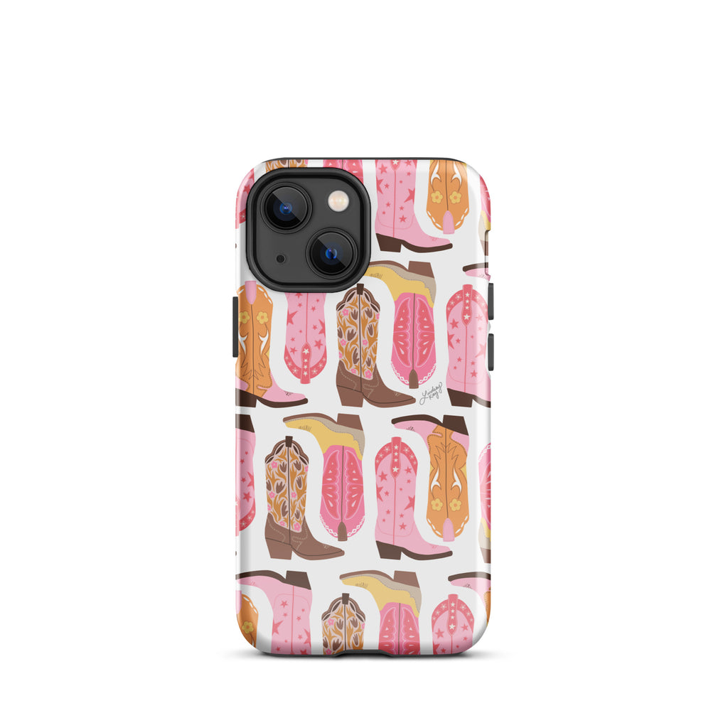 Pink Cowboy Boots Illustration - Tough Case for iPhone®