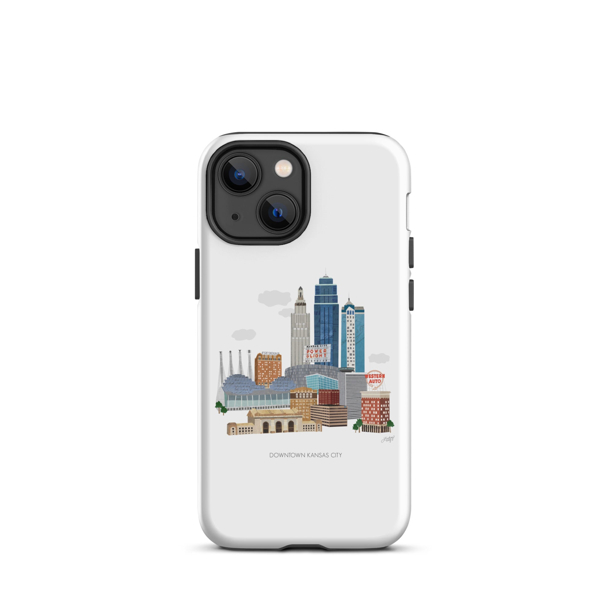 Ilustración del horizonte de Kansas City - Funda resistente para iPhone®