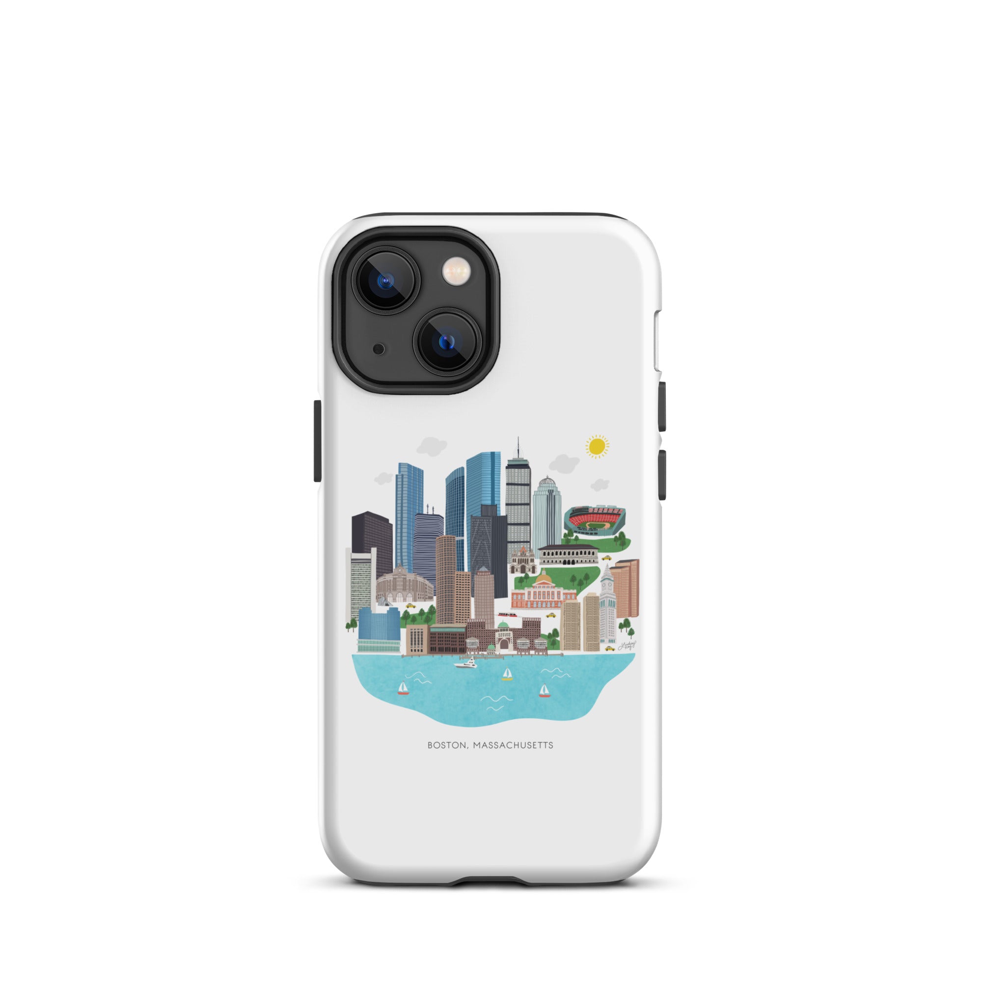 Illustration de l'horizon de Boston - Coque rigide pour iPhone®