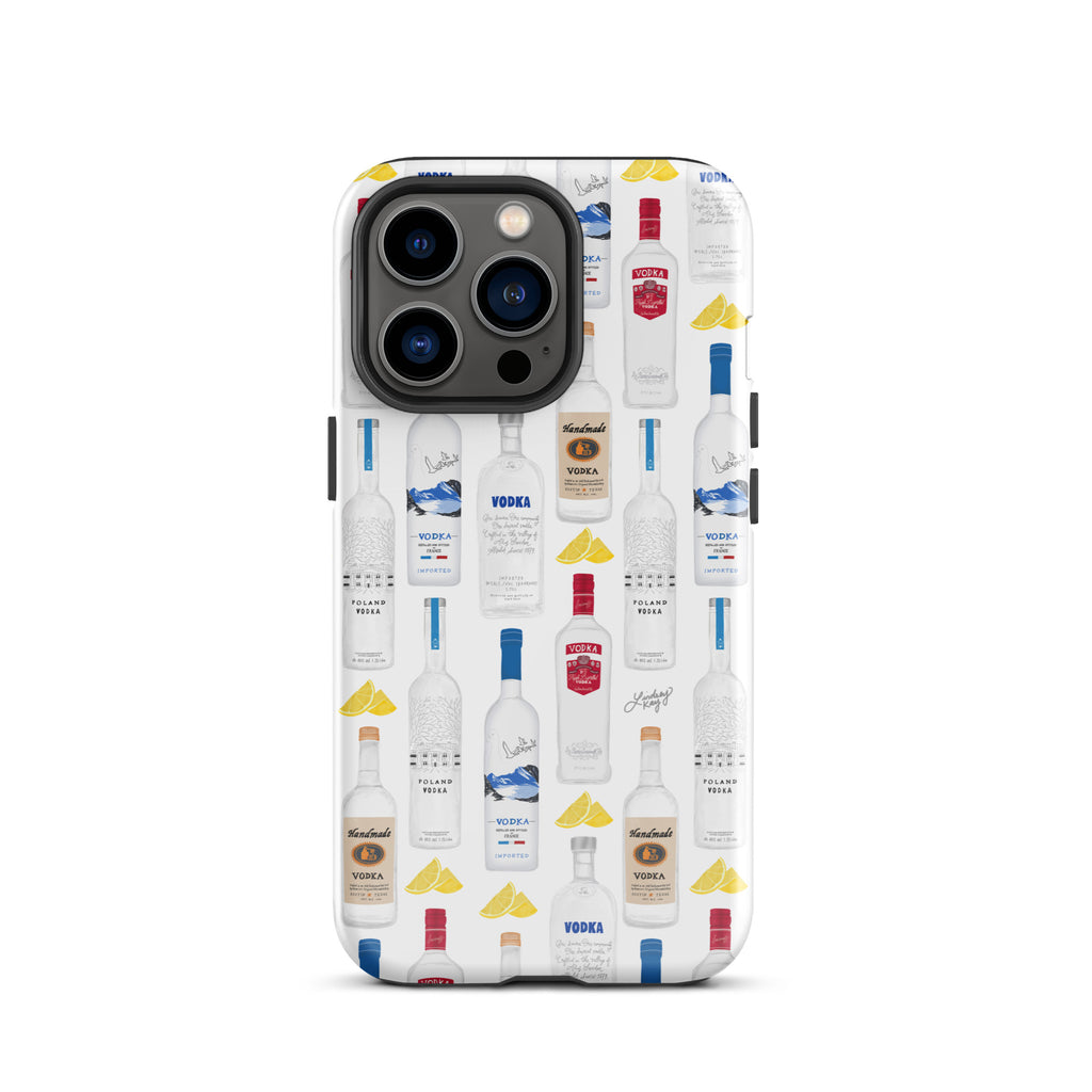 Vodka Bottles Illustration Pattern - Tough Case for iPhone®