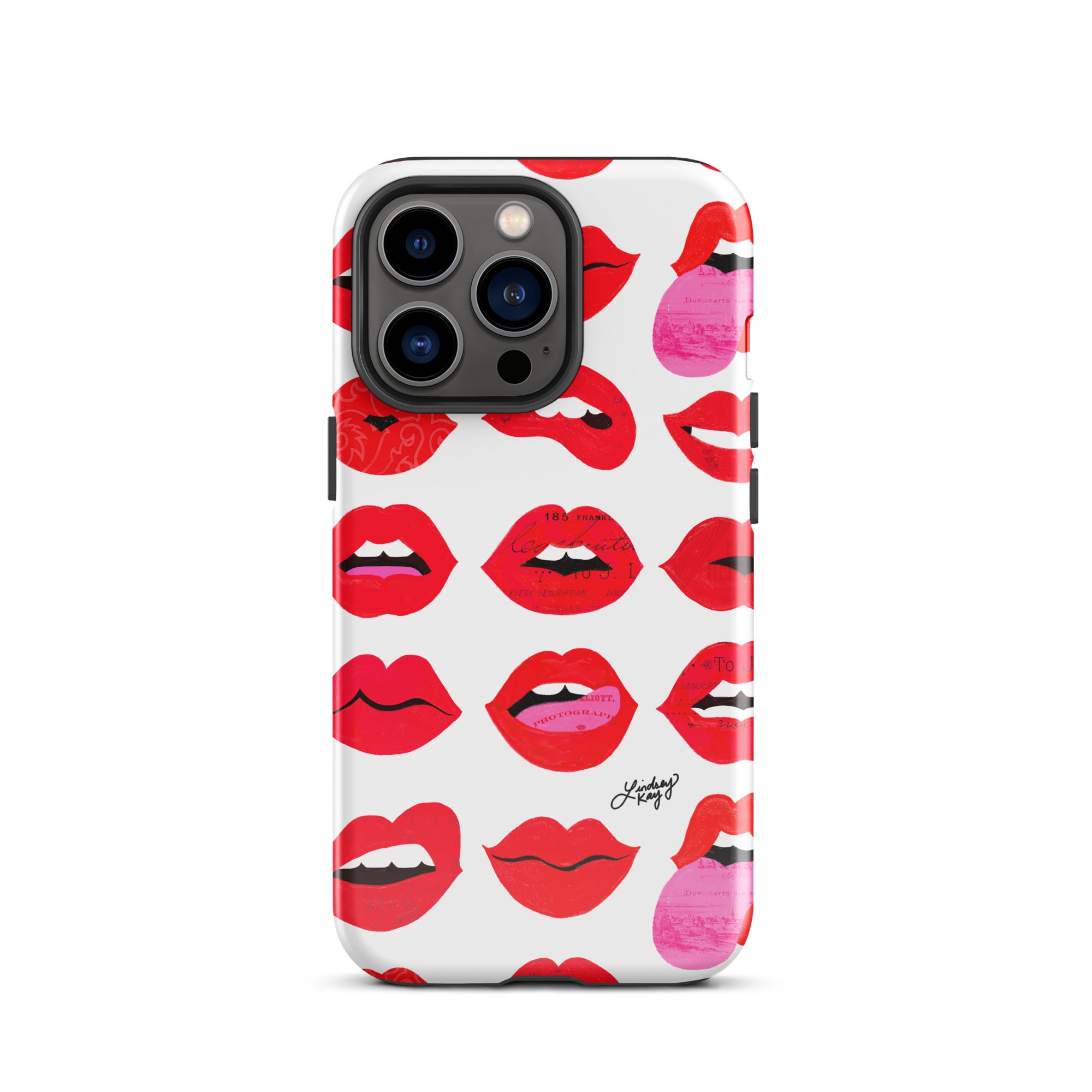 Labios rojos de amor - Funda resistente para iPhone®