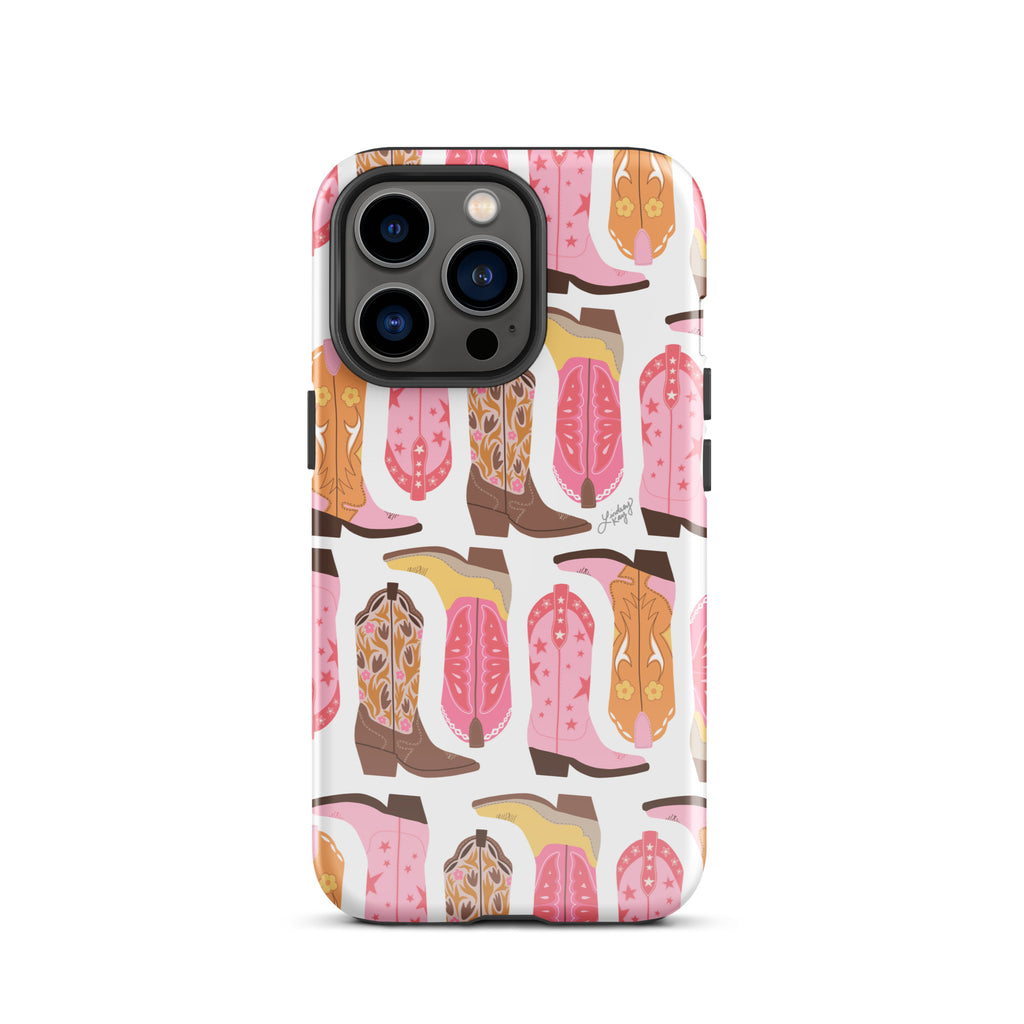 Pink Cowboy Boots Illustration - Tough Case for iPhone®