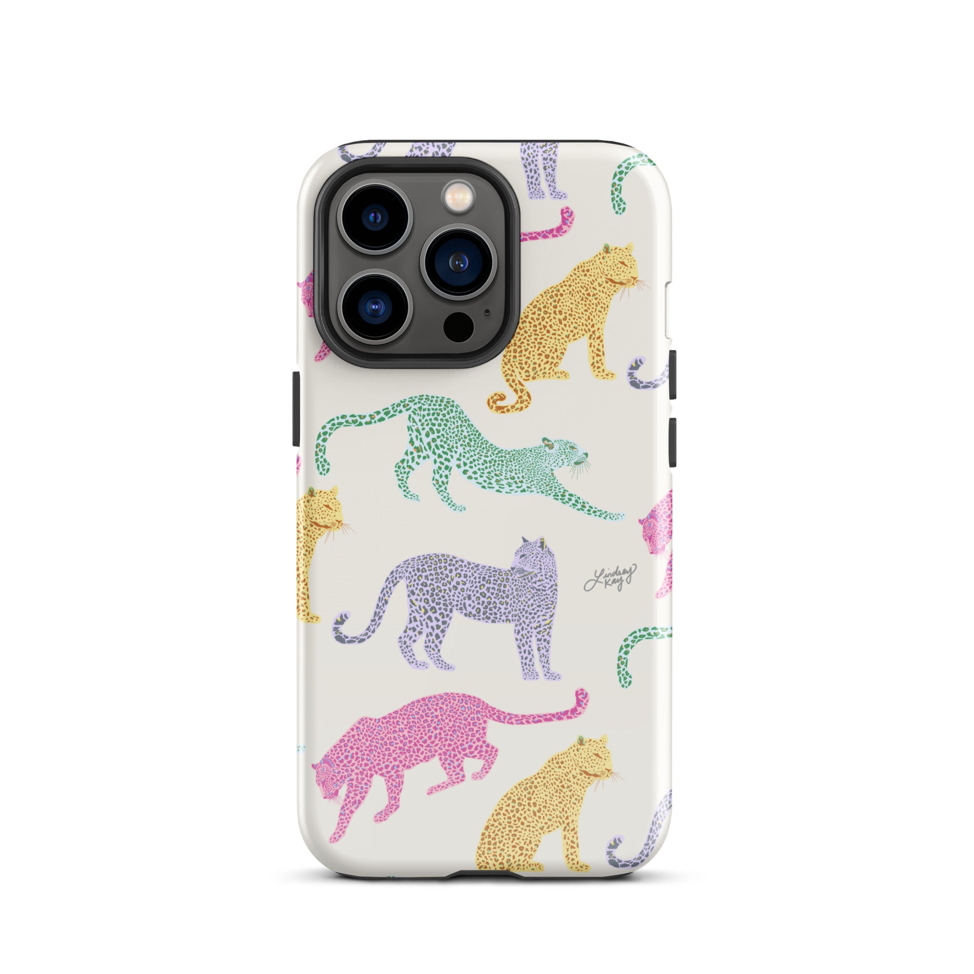 Ilustración de leopardos coloridos - Funda resistente para iPhone®