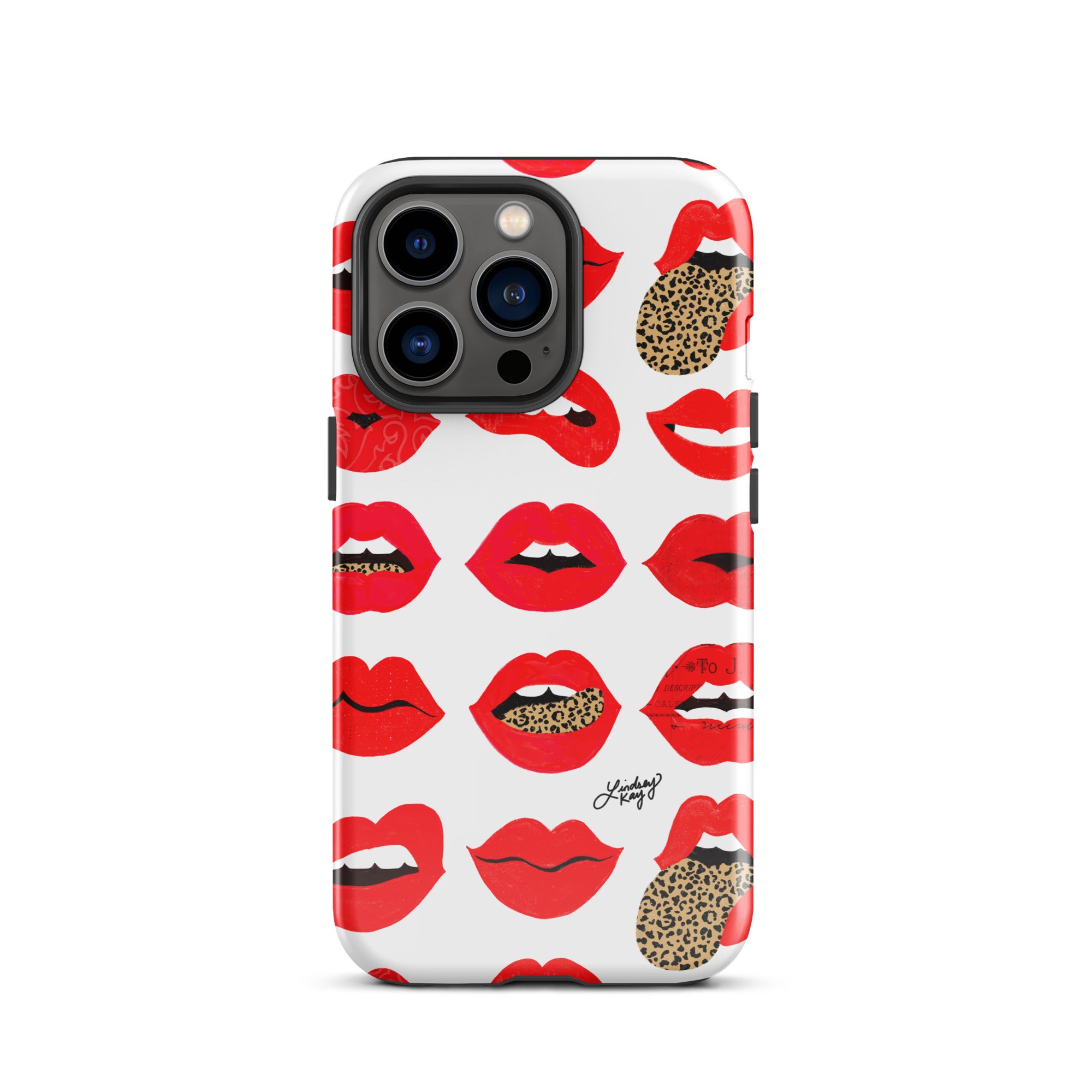 Labios de amor de leopardo - Funda resistente para iPhone®