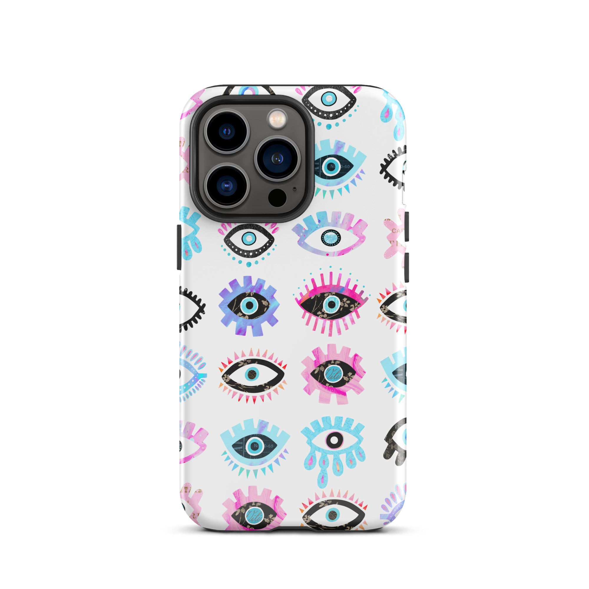 Evil Eyes (Rose/Bleu) - Coque rigide pour iPhone®