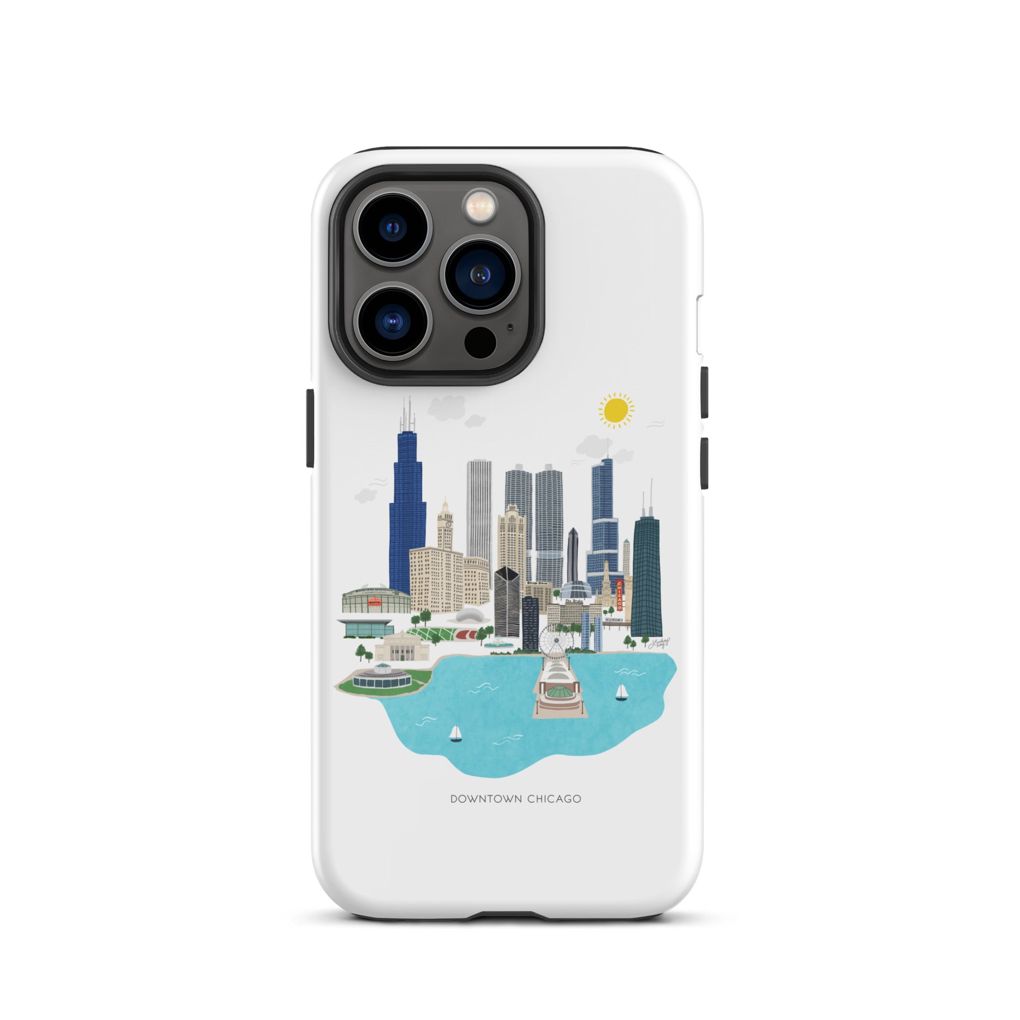 Illustration de la ligne d'horizon de Chicago - Coque rigide pour iPhone®