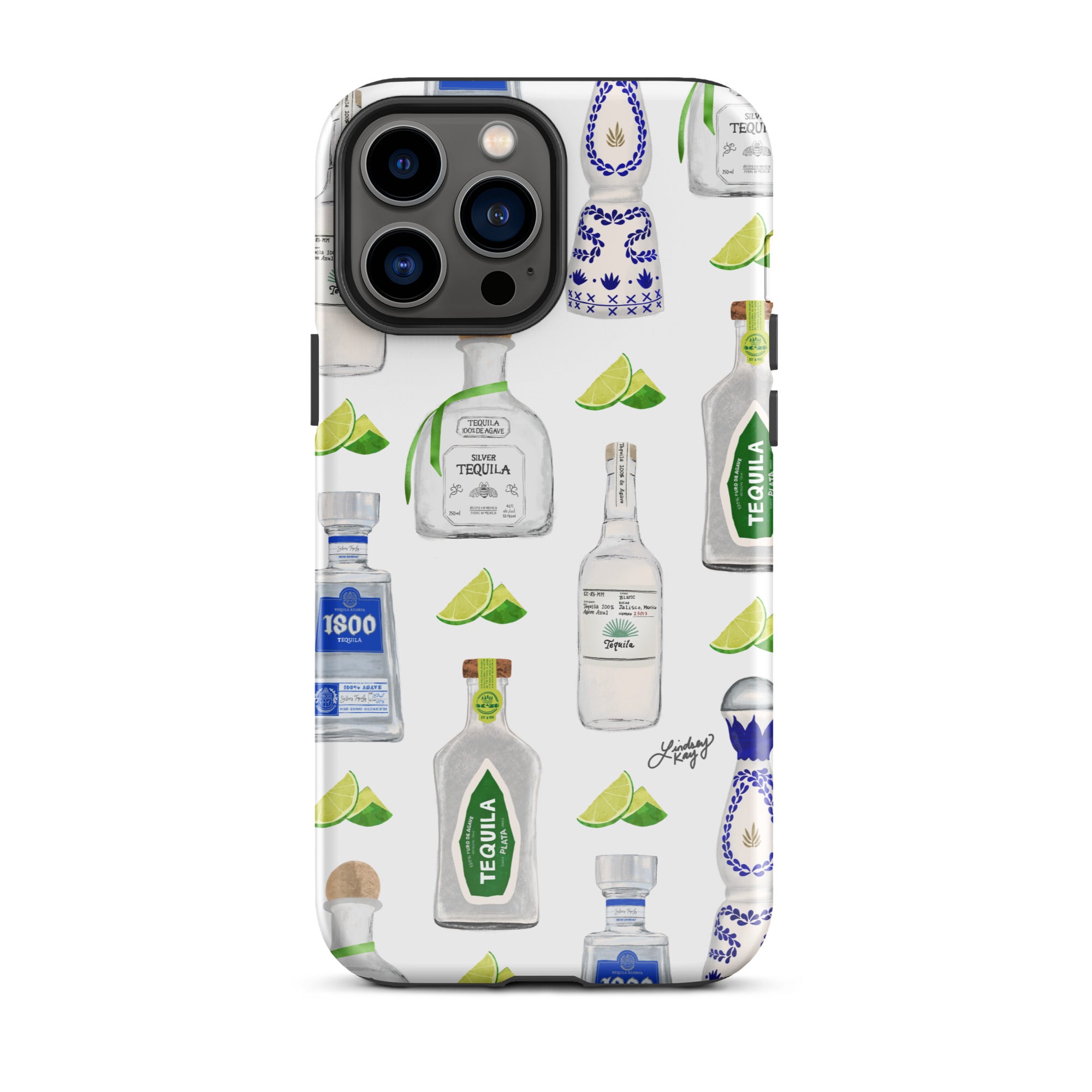 Patrón de ilustración de botellas de tequila - Funda resistente para iPhone®
