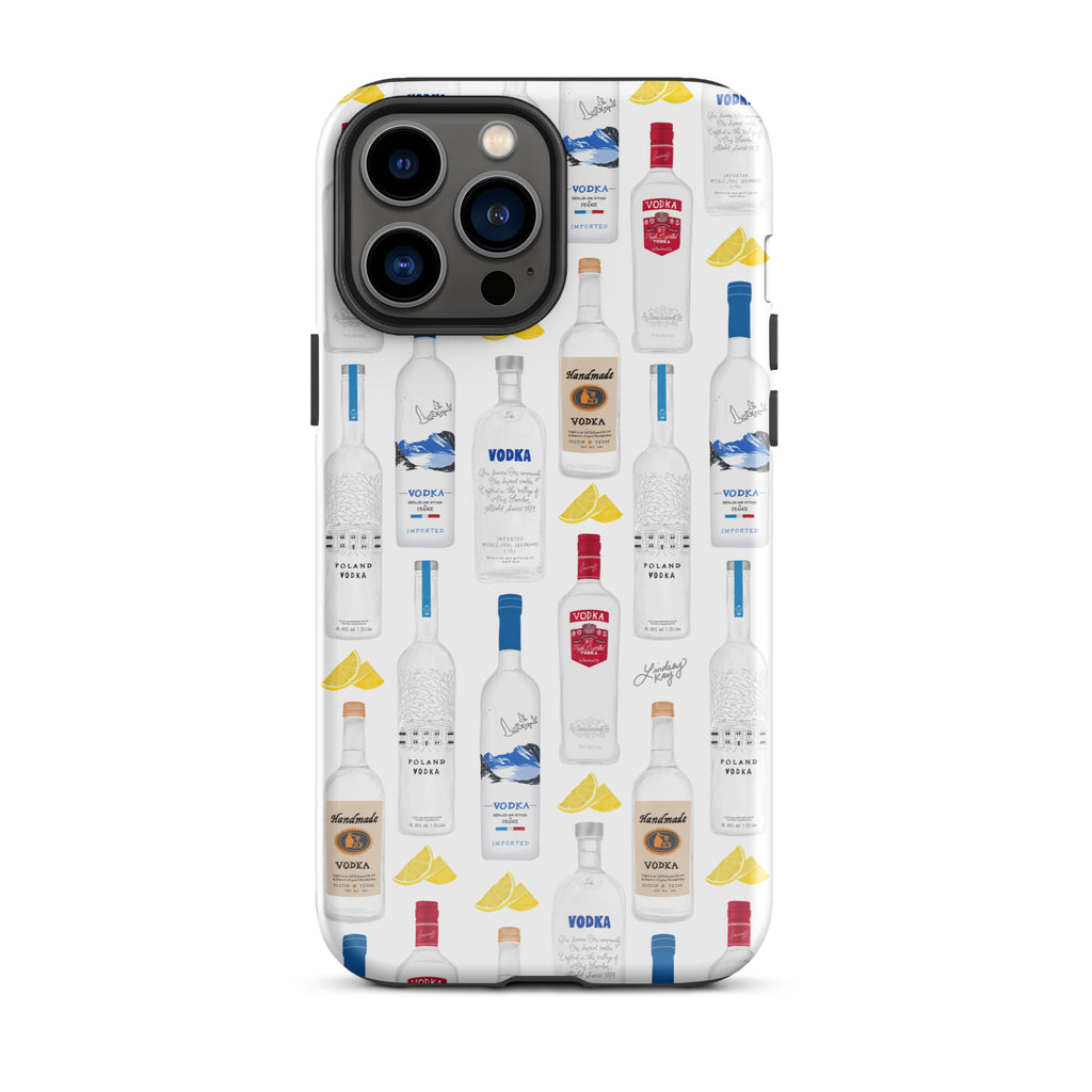 Vodka Bottles Illustration Pattern - Tough Case for iPhone®