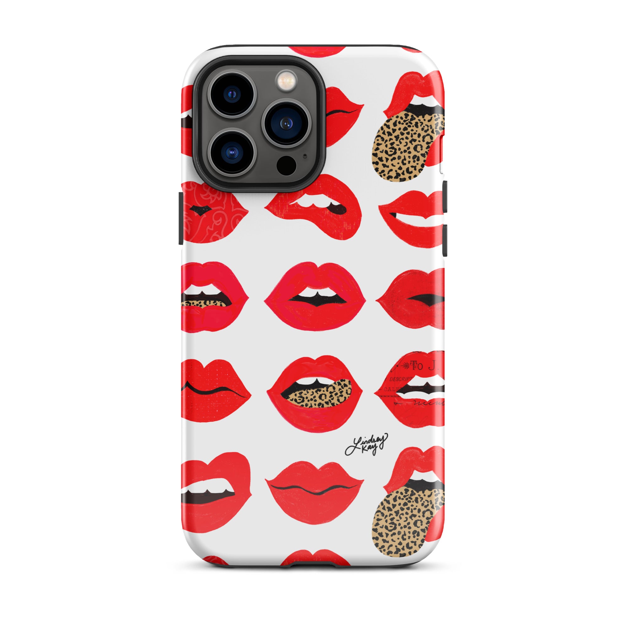 Labios de amor de leopardo - Funda resistente para iPhone®